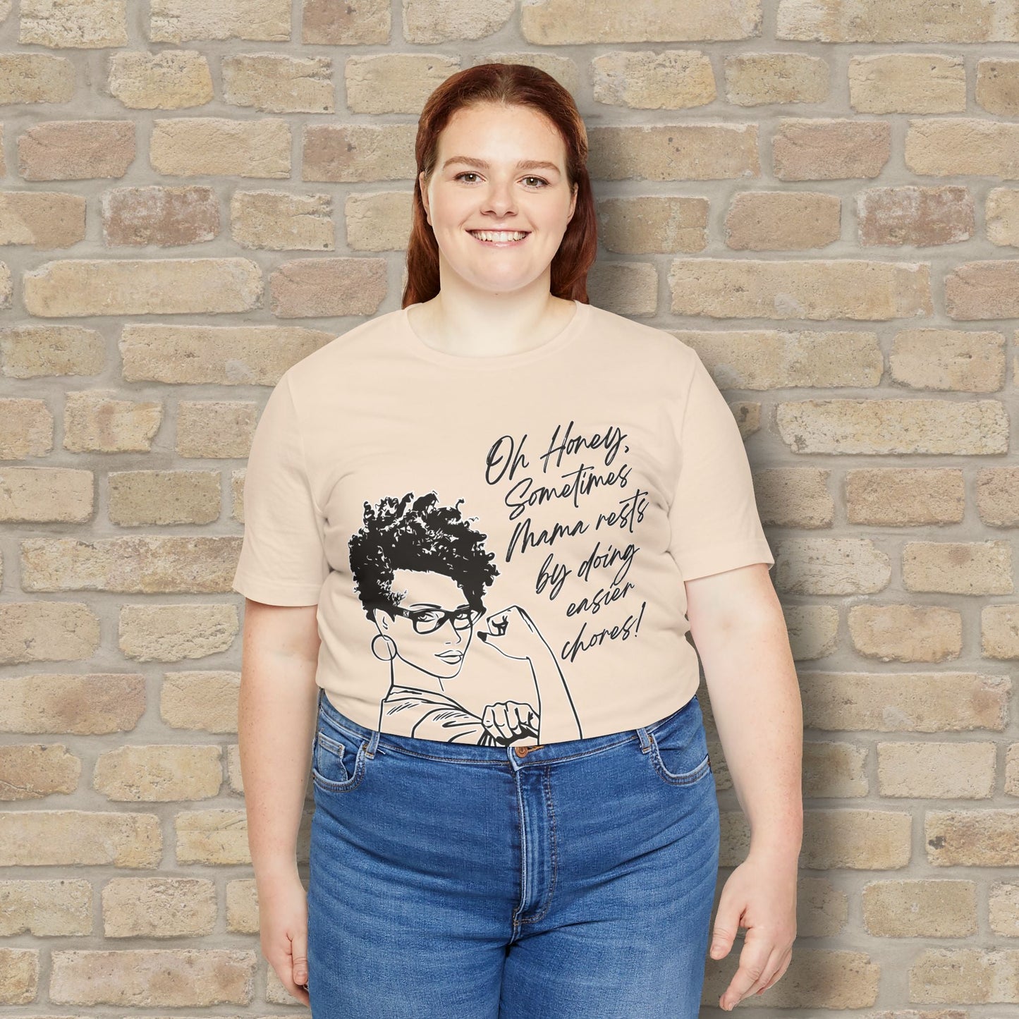 Graphic & Text T-Shirts Mama Rests By Doing Easier Chores Tee - Vibrant Styles