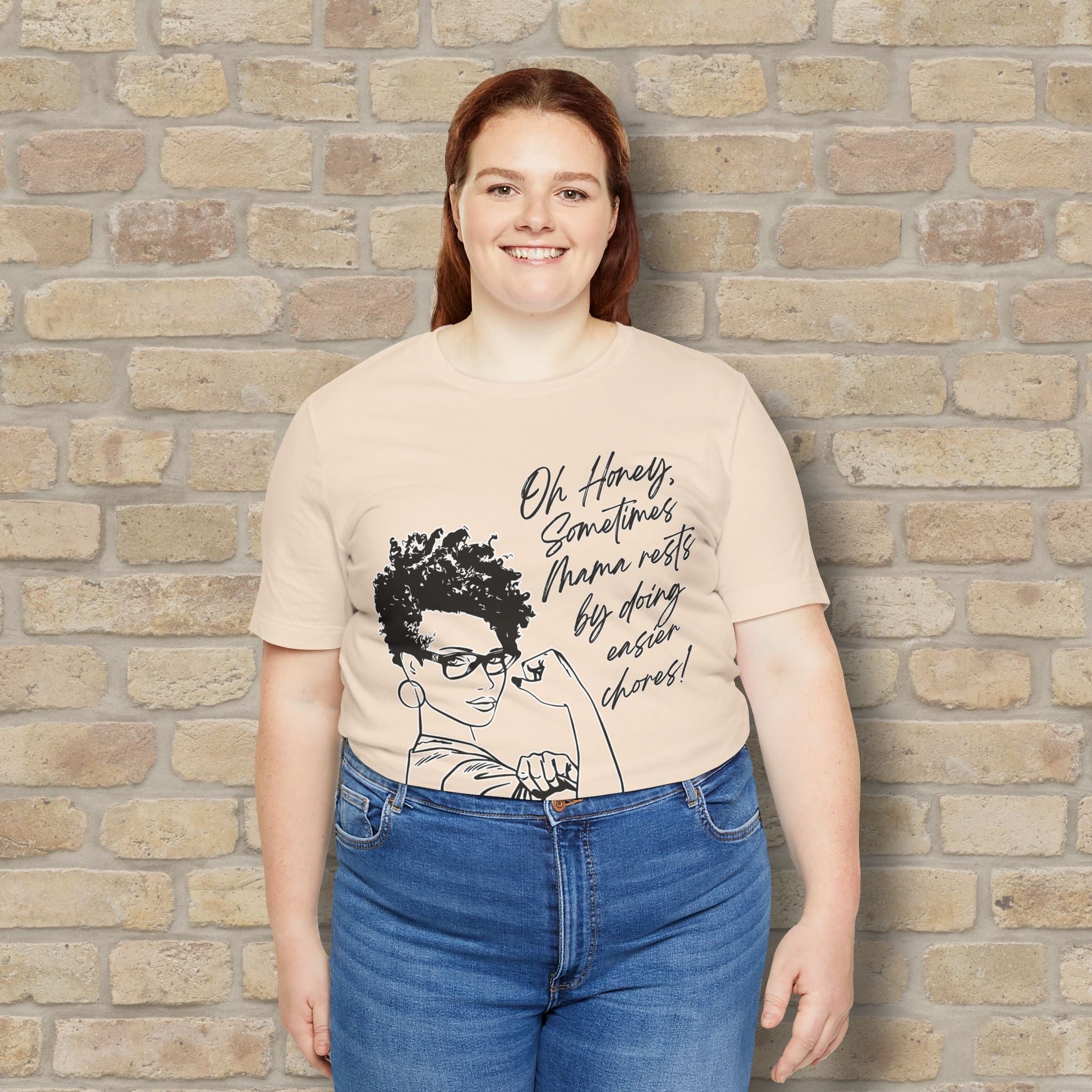 Graphic & Text T-Shirts Mama Rests By Doing Easier Chores Tee - Vibrant Styles