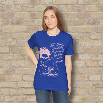 Graphic & Text Mama Rests By Doing Easier Chores Tee - Vibrant Styles