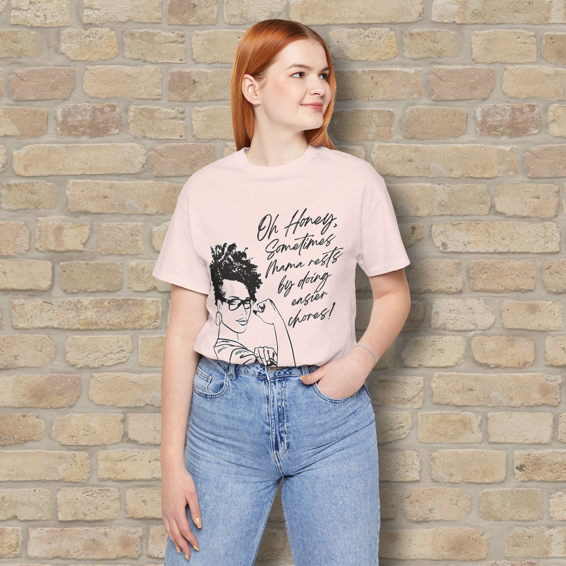 Graphic & Text T-Shirts Mama Rests By Doing Easier Chores Tee - Vibrant Styles