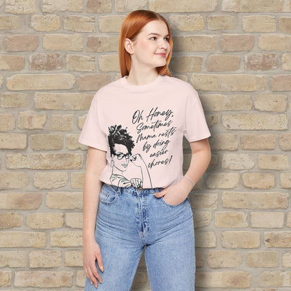 Graphic & Text T-Shirts Mama Rests By Doing Easier Chores Tee - Vibrant Styles