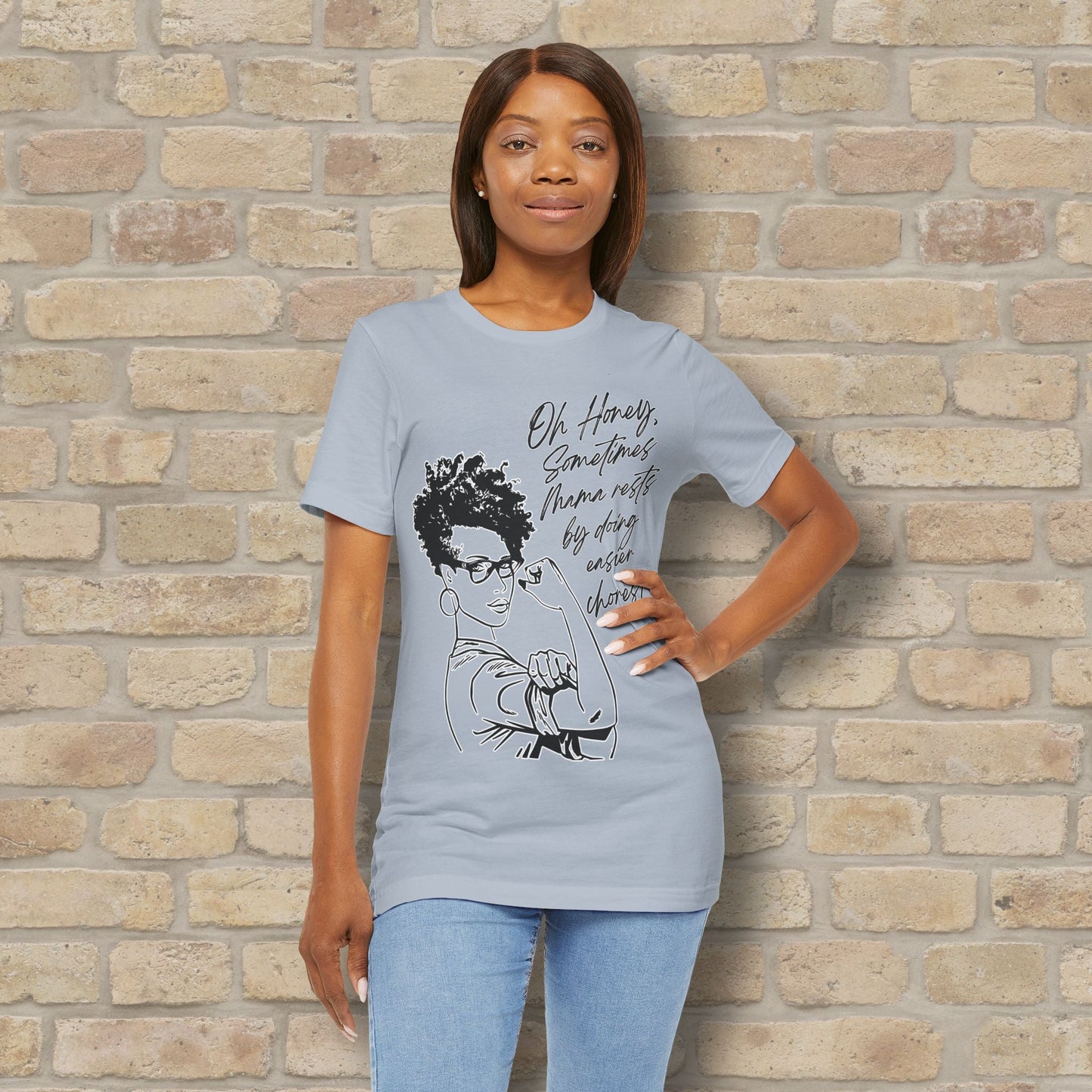 Graphic & Text T-Shirts Mama Rests By Doing Easier Chores Tee - Vibrant Styles
