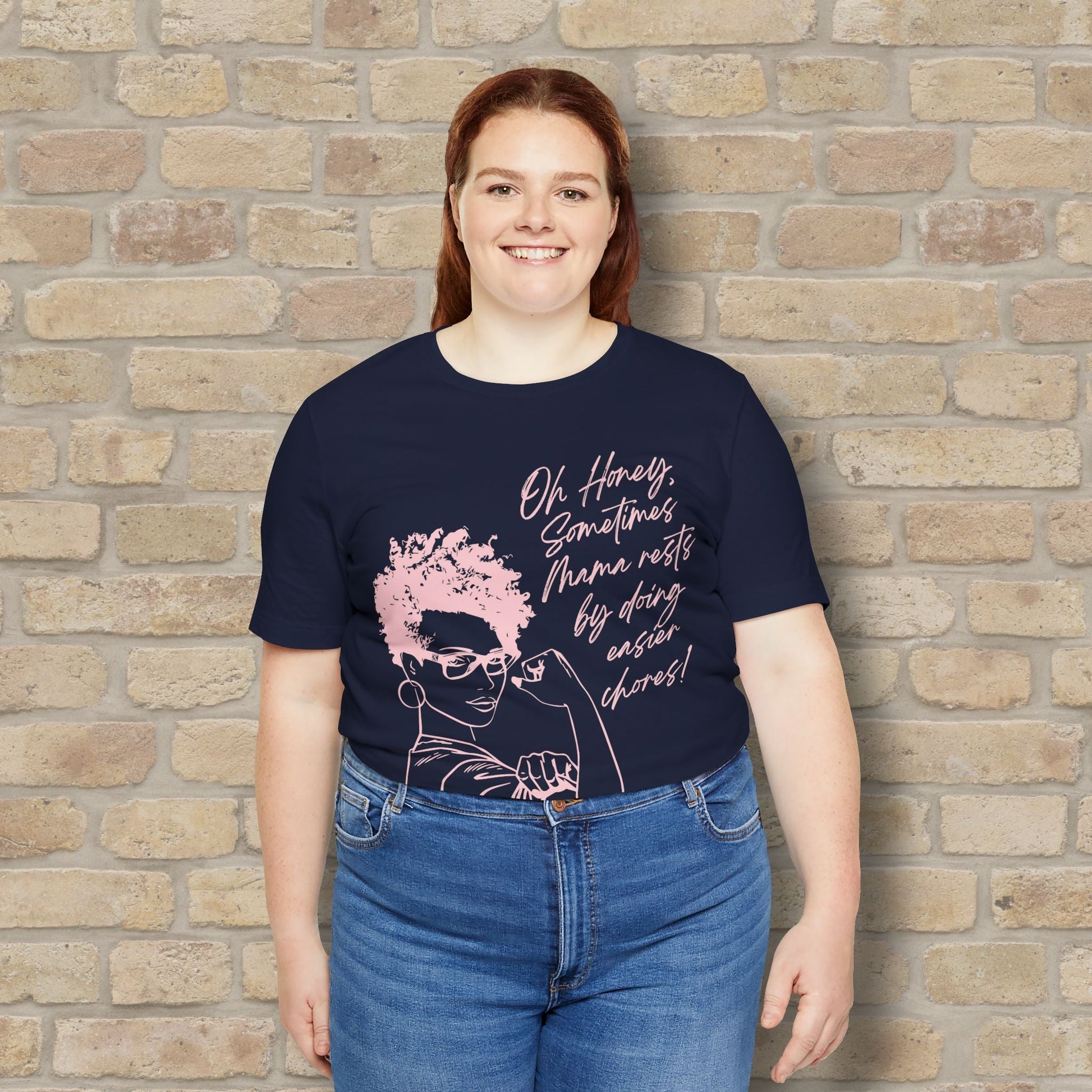 Graphic & Text T-Shirts Mama Rests By Doing Easier Chores Tee - Vibrant Styles