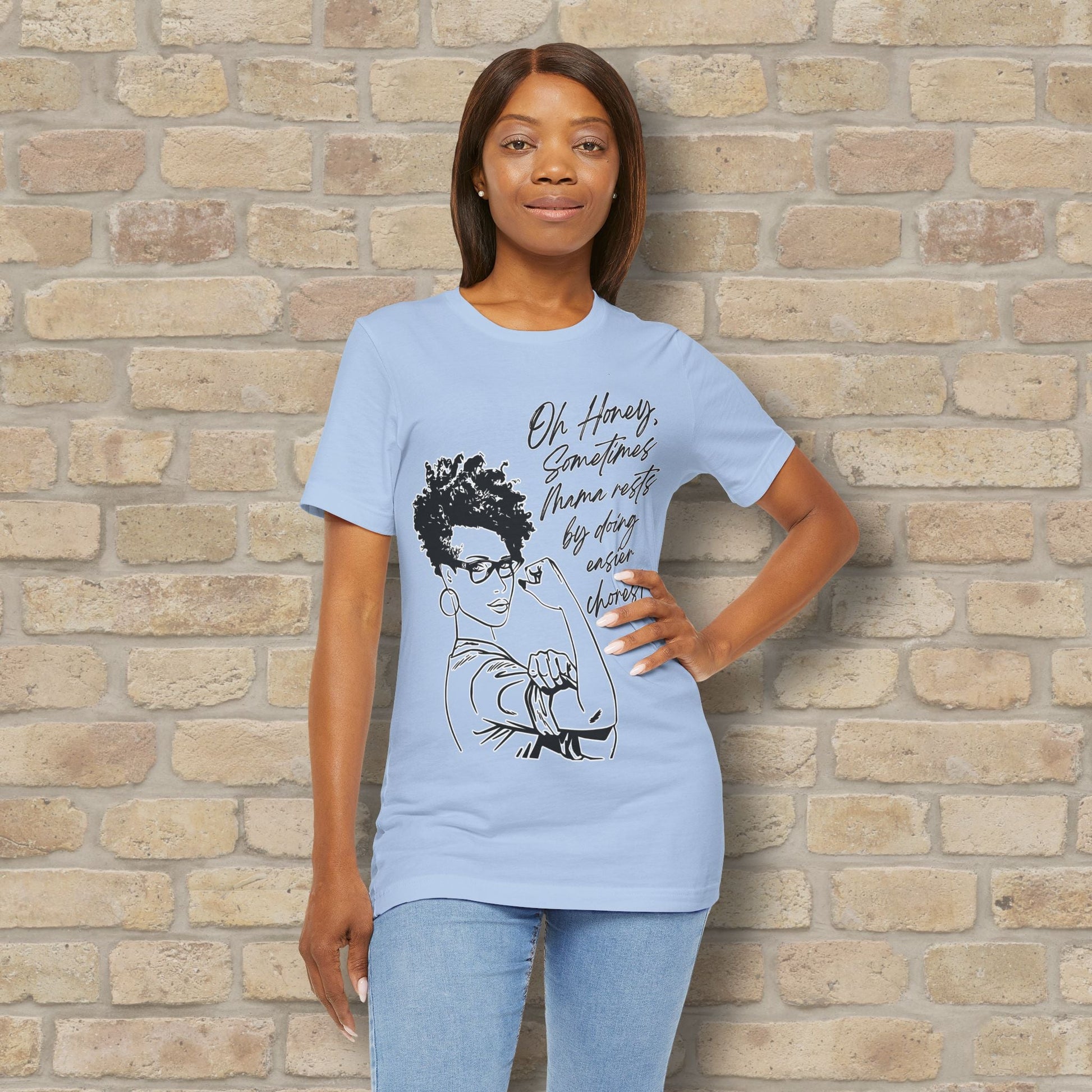 Graphic & Text T-Shirts Mama Rests By Doing Easier Chores Tee - Vibrant Styles