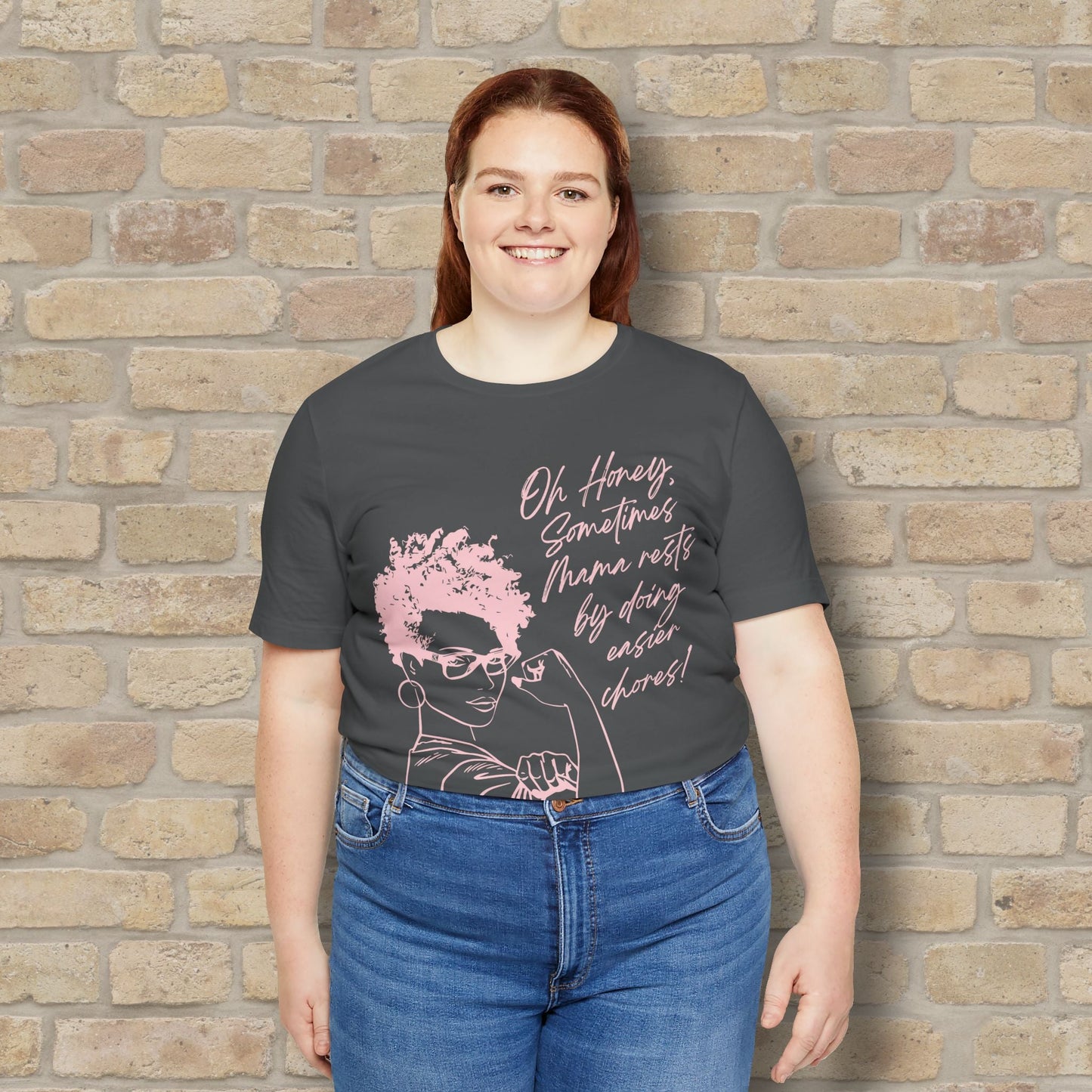 Graphic & Text T-Shirts Mama Rests By Doing Easier Chores Tee - Vibrant Styles