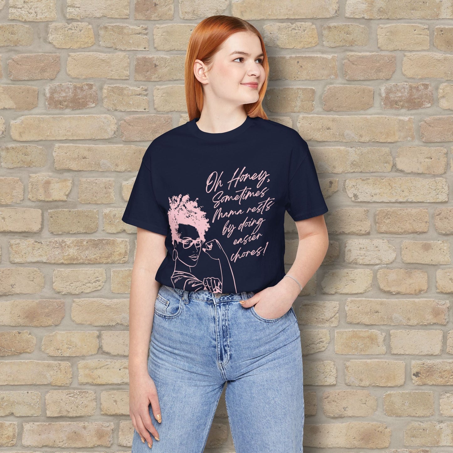 Graphic & Text T-Shirts Mama Rests By Doing Easier Chores Tee - Vibrant Styles
