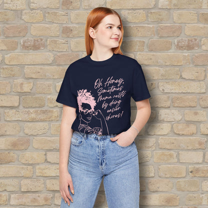 Graphic & Text T-Shirts Mama Rests By Doing Easier Chores Tee - Vibrant Styles