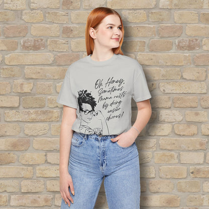 Graphic & Text Mama Rests By Doing Easier Chores Tee - Vibrant Styles