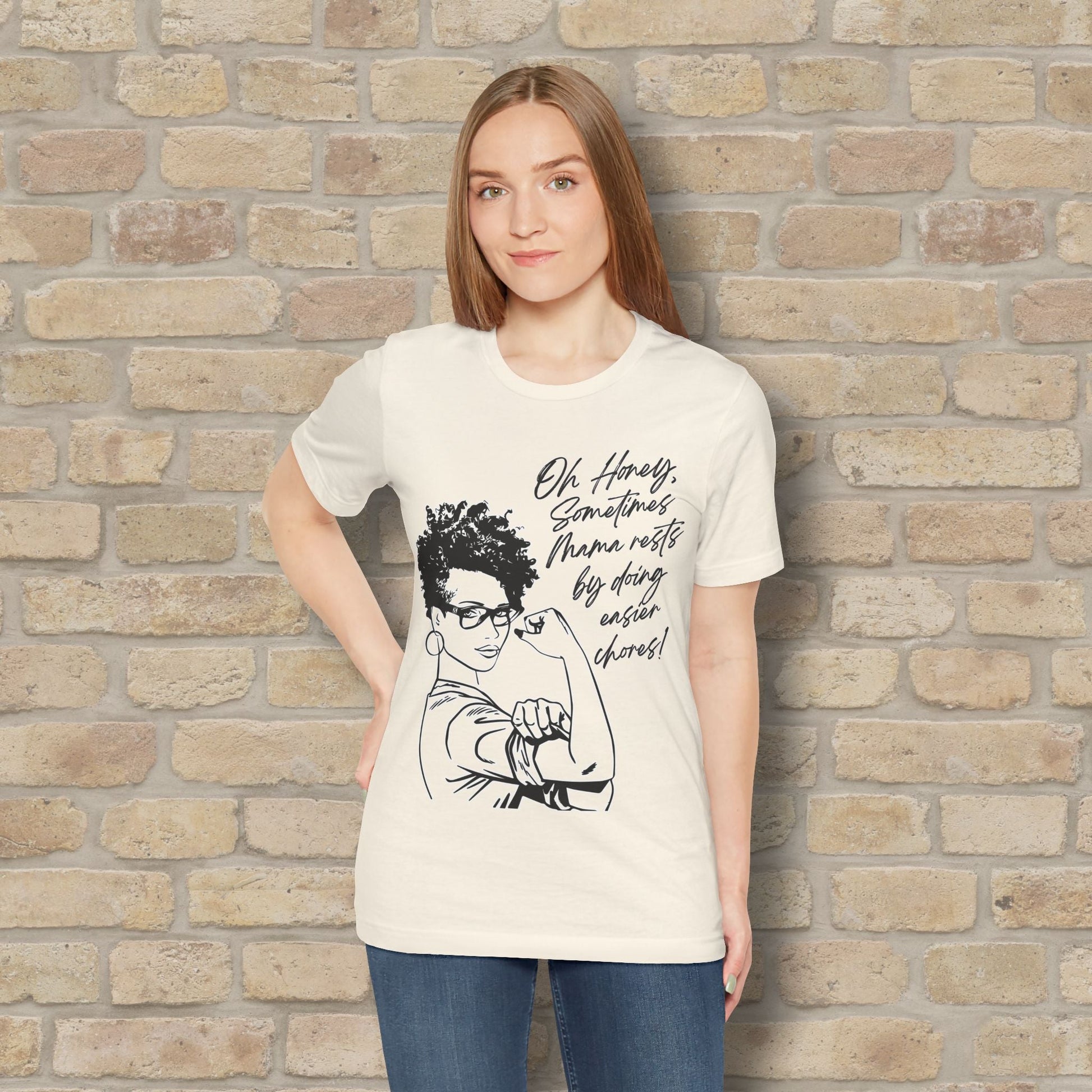 Graphic & Text T-Shirts Mama Rests By Doing Easier Chores Tee - Vibrant Styles
