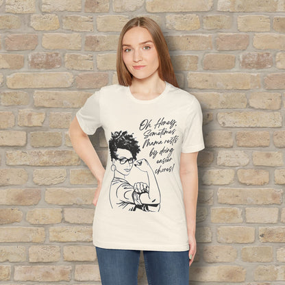 Graphic & Text T-Shirts Mama Rests By Doing Easier Chores Tee - Vibrant Styles