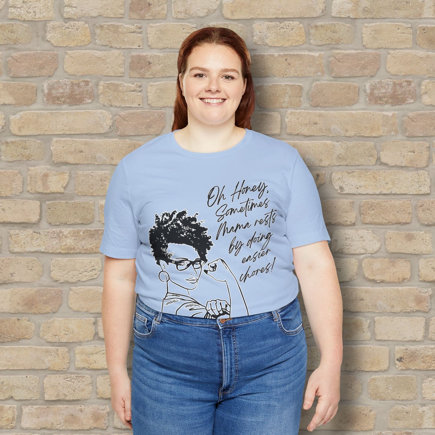 Graphic & Text T-Shirts Mama Rests By Doing Easier Chores Tee - Vibrant Styles