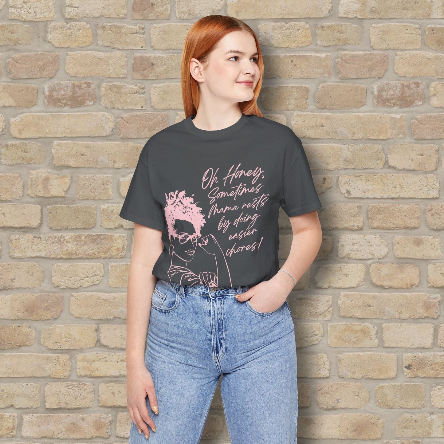 Graphic & Text T-Shirts Mama Rests By Doing Easier Chores Tee - Vibrant Styles