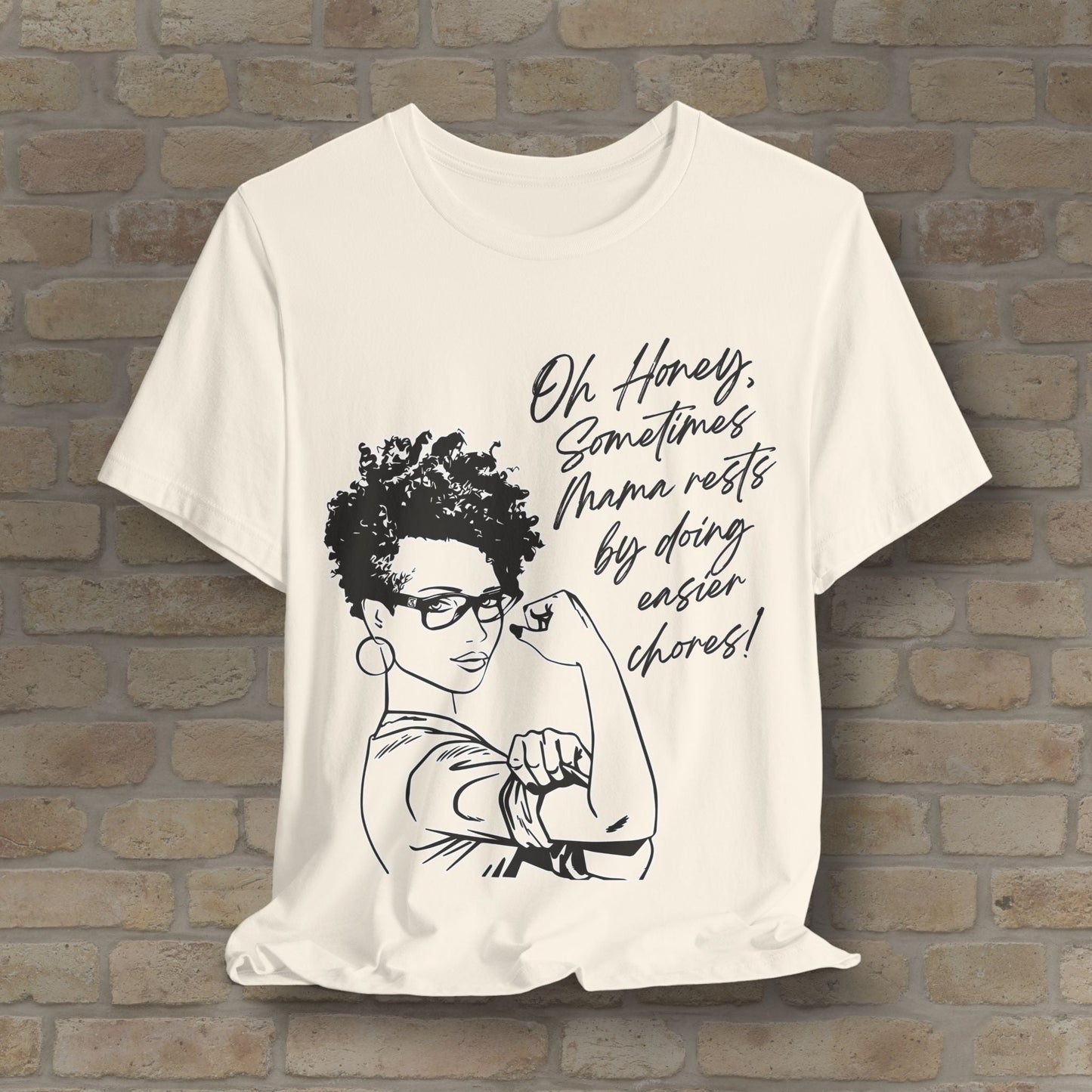 Graphic & Text T-Shirts Mama Rests By Doing Easier Chores Tee - Vibrant Styles