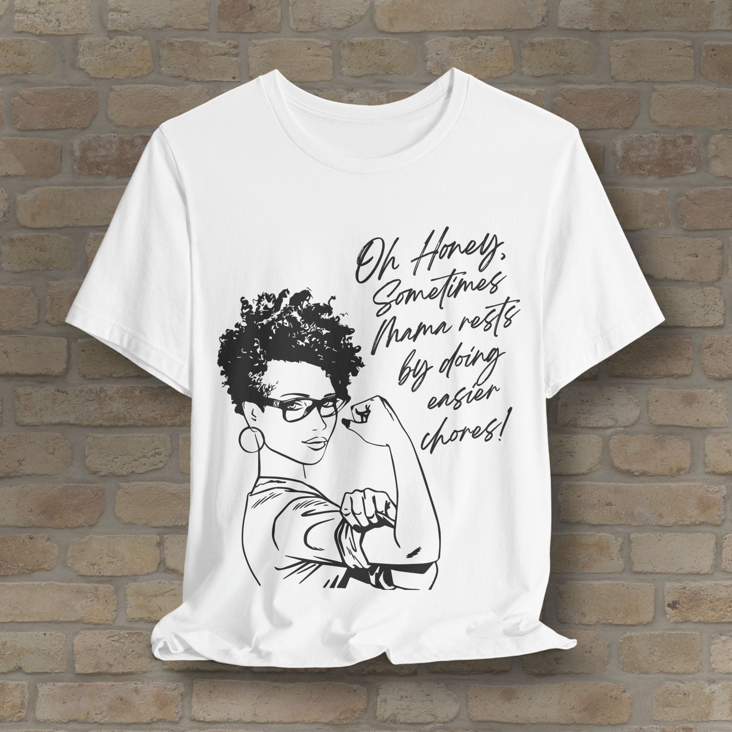 Graphic & Text T-Shirts Mama Rests By Doing Easier Chores Tee - Vibrant Styles