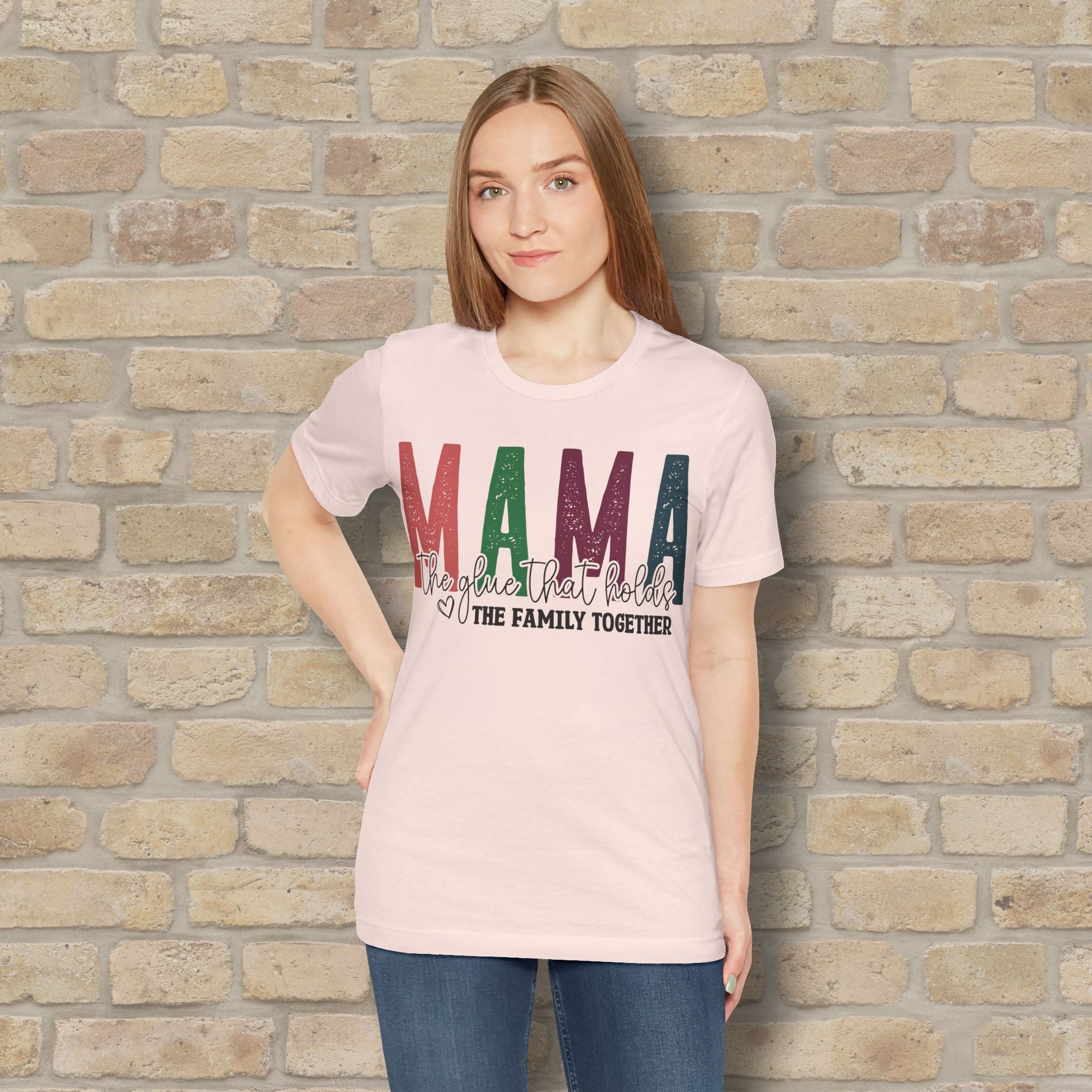 T-Shirt Mama – The Glue That Holds the Family Together Tee - Vibrant Styles