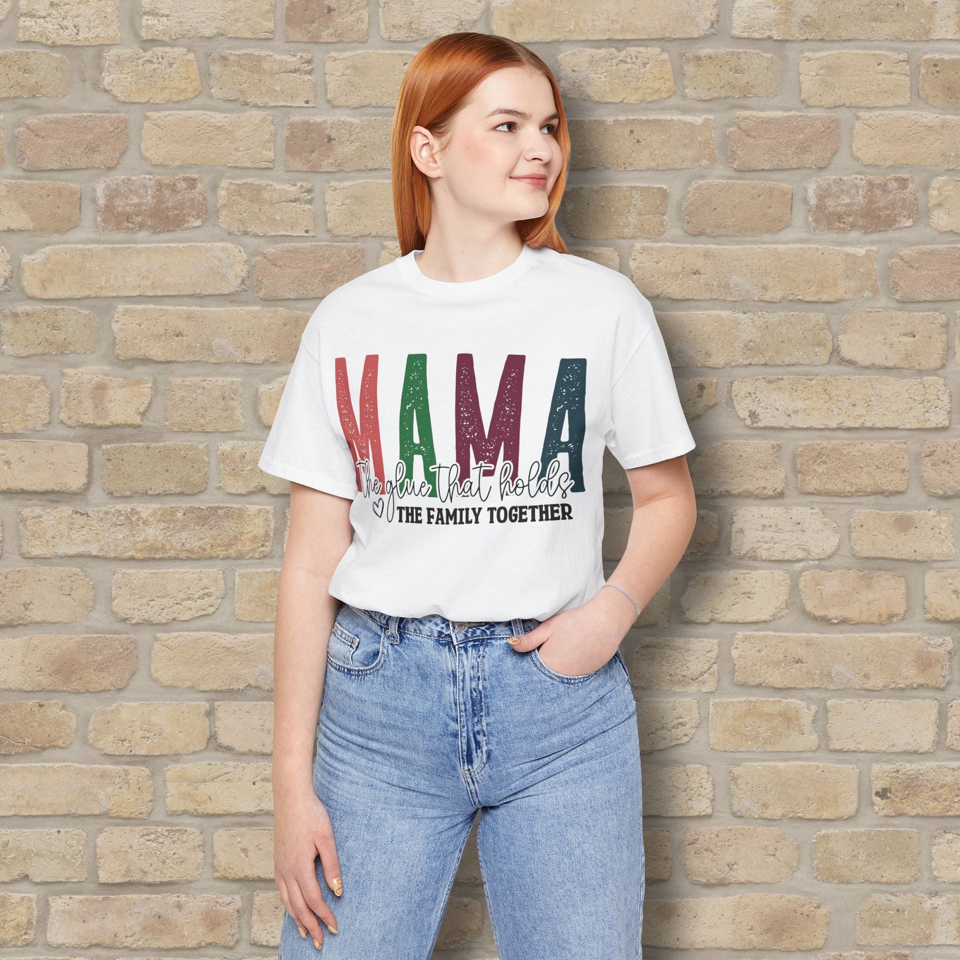 T-Shirt Mama – The Glue That Holds the Family Together Tee - Vibrant Styles