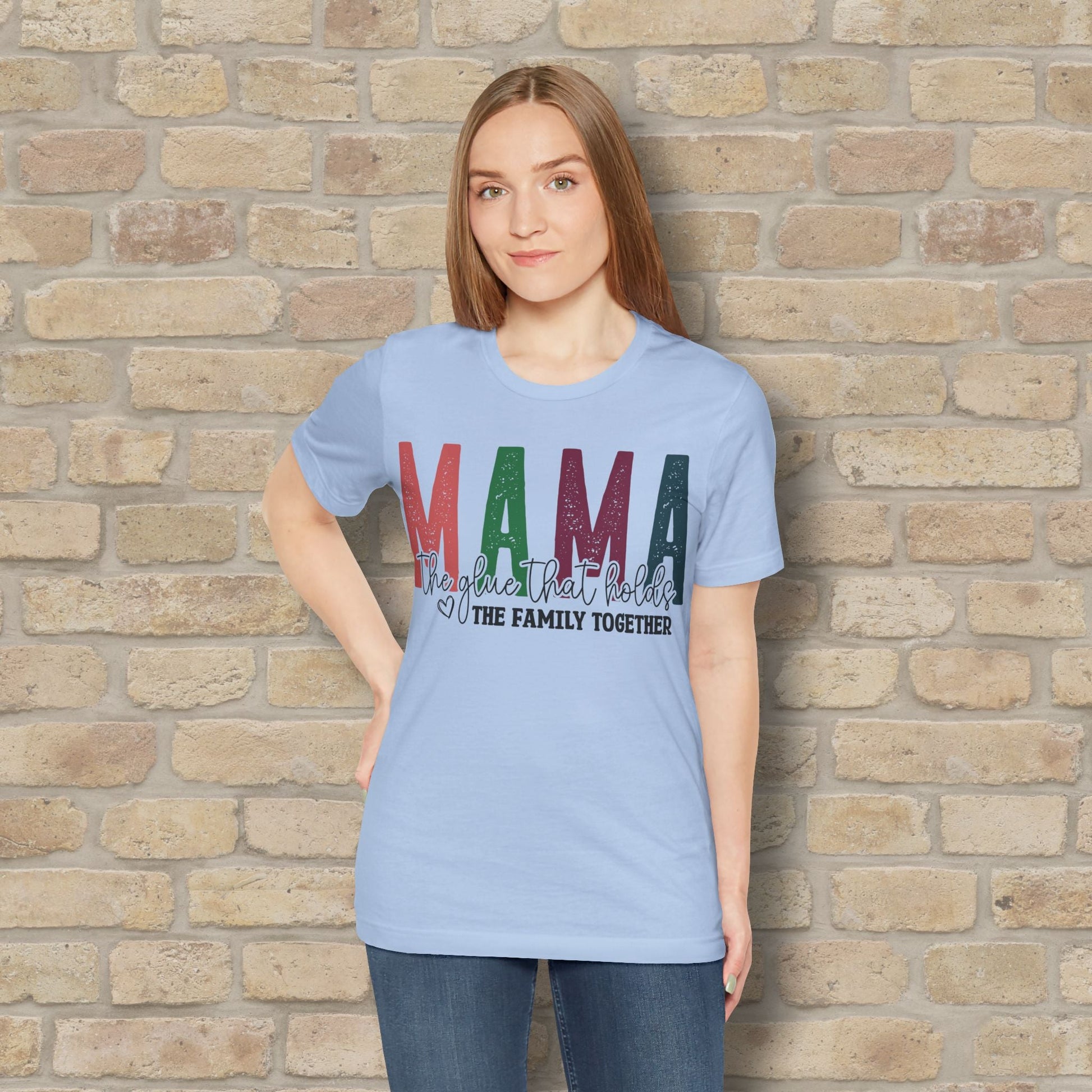 T-Shirt Mama – The Glue That Holds the Family Together Tee - Vibrant Styles