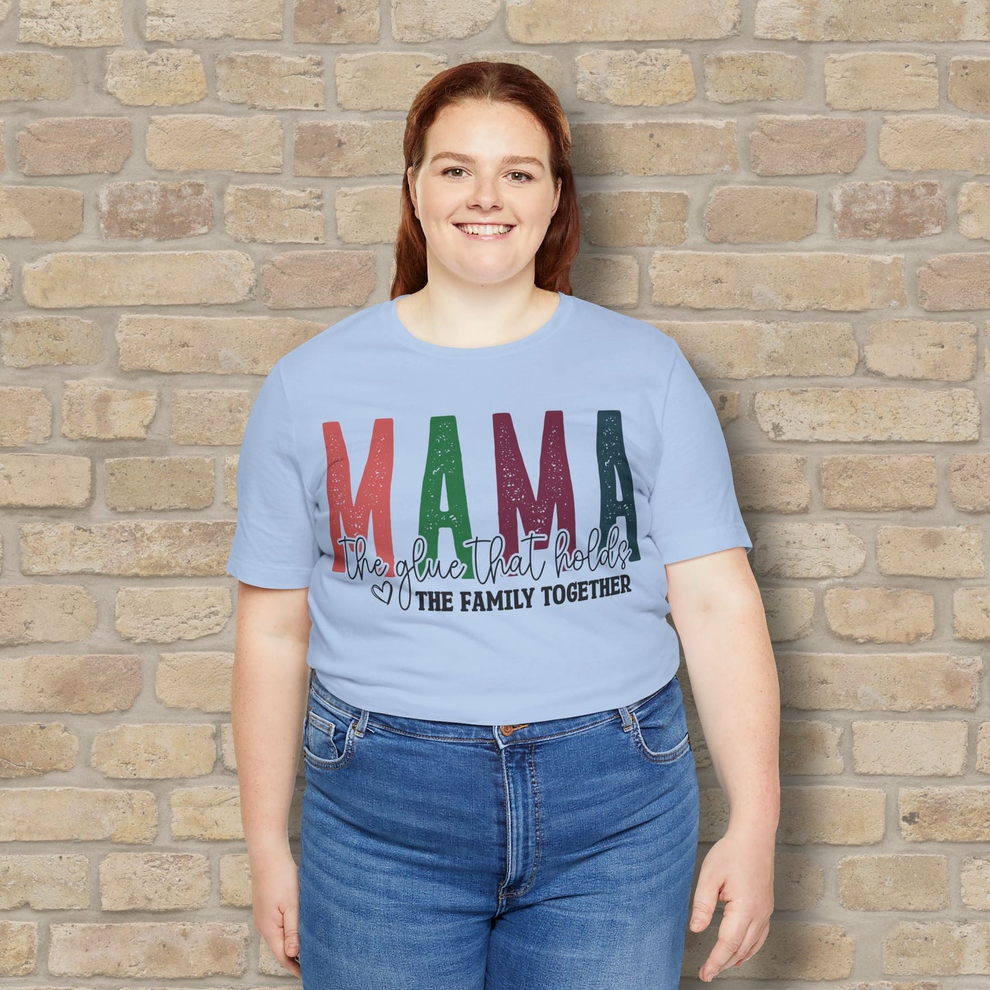 T-Shirt Mama – The Glue That Holds the Family Together Tee - Vibrant Styles