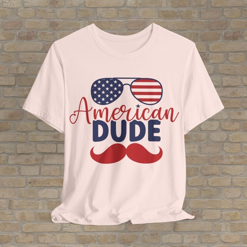 Graphic & Text T-Shirts Merica Mustache Tee - Vibrant Styles