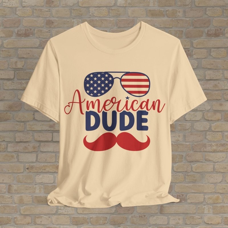 Graphic & Text T-Shirts Merica Mustache Tee - Vibrant Styles