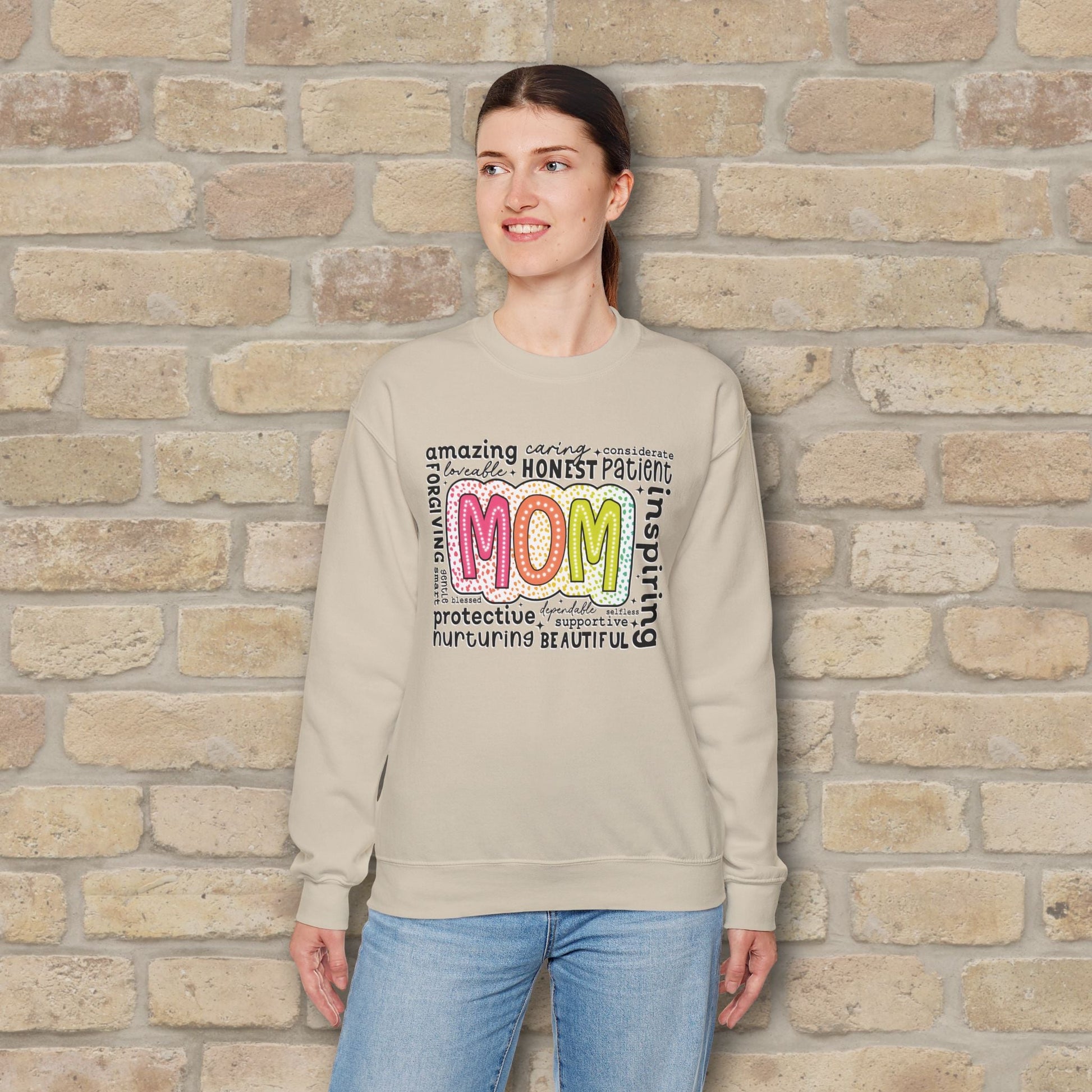 Mostly Text Mom Attributes Sweatshirt - Vibrant Styles