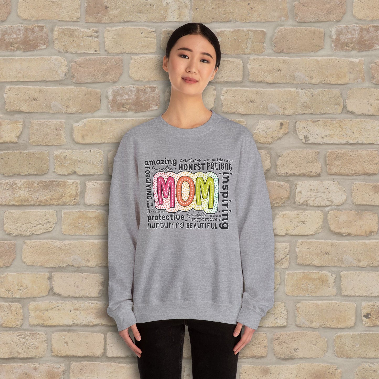 Mostly Text Mom Attributes Sweatshirt - Vibrant Styles