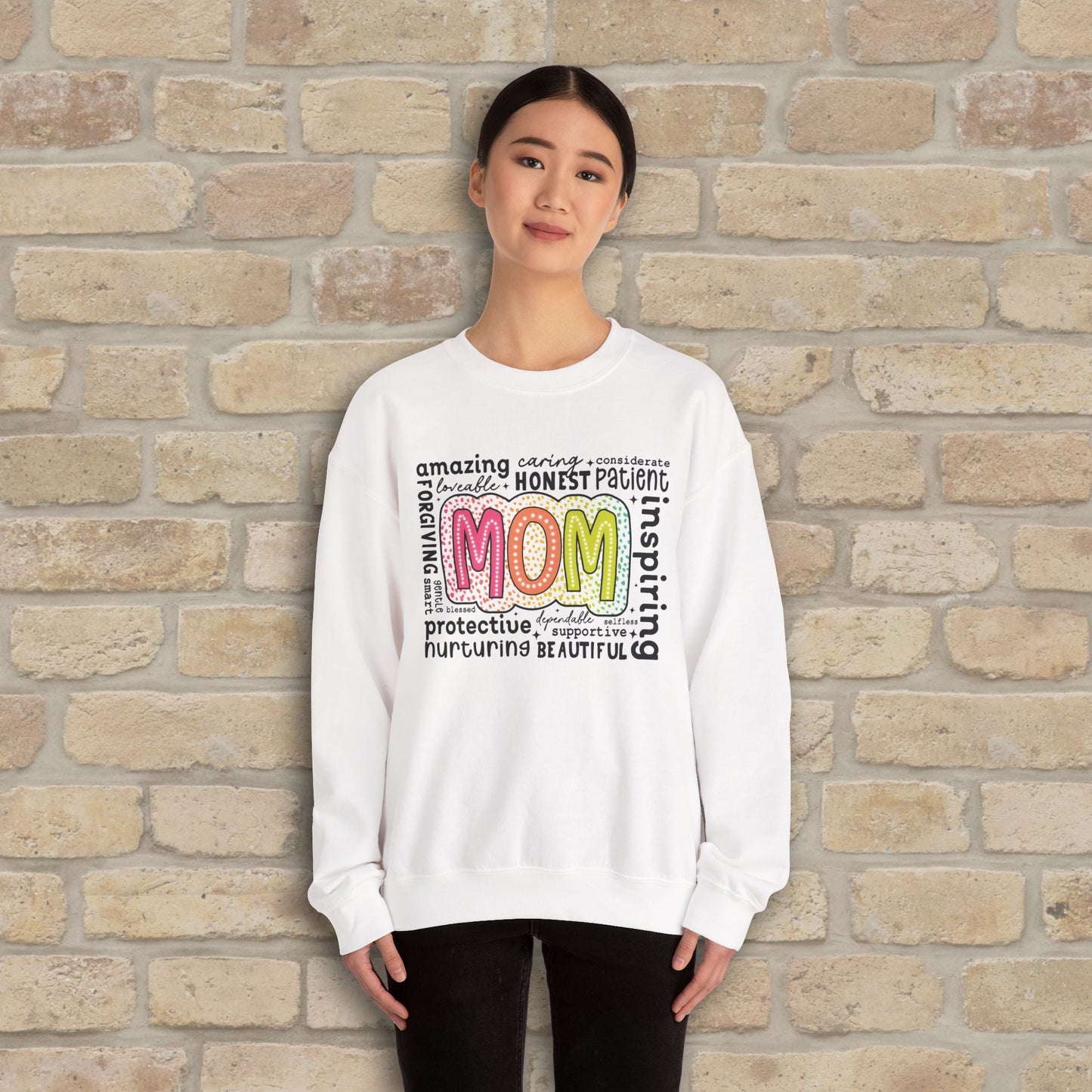 Mostly Text Mom Attributes Sweatshirt - Vibrant Styles