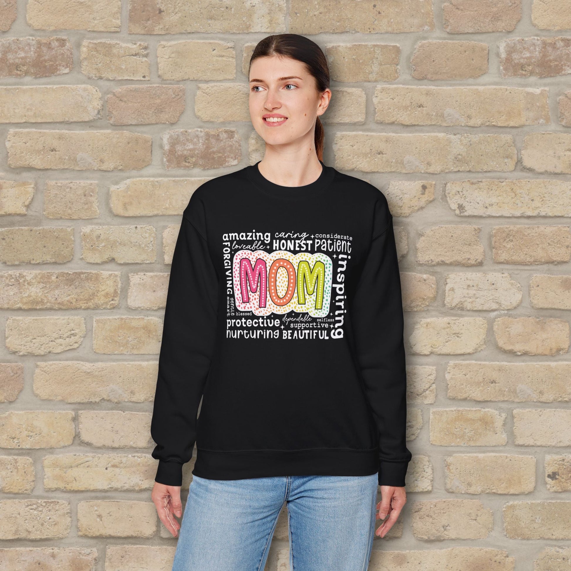 Mostly Text Mom Attributes Sweatshirt - Vibrant Styles