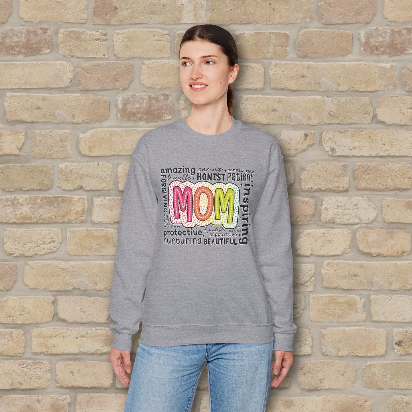 Mostly Text Mom Attributes Sweatshirt - Vibrant Styles