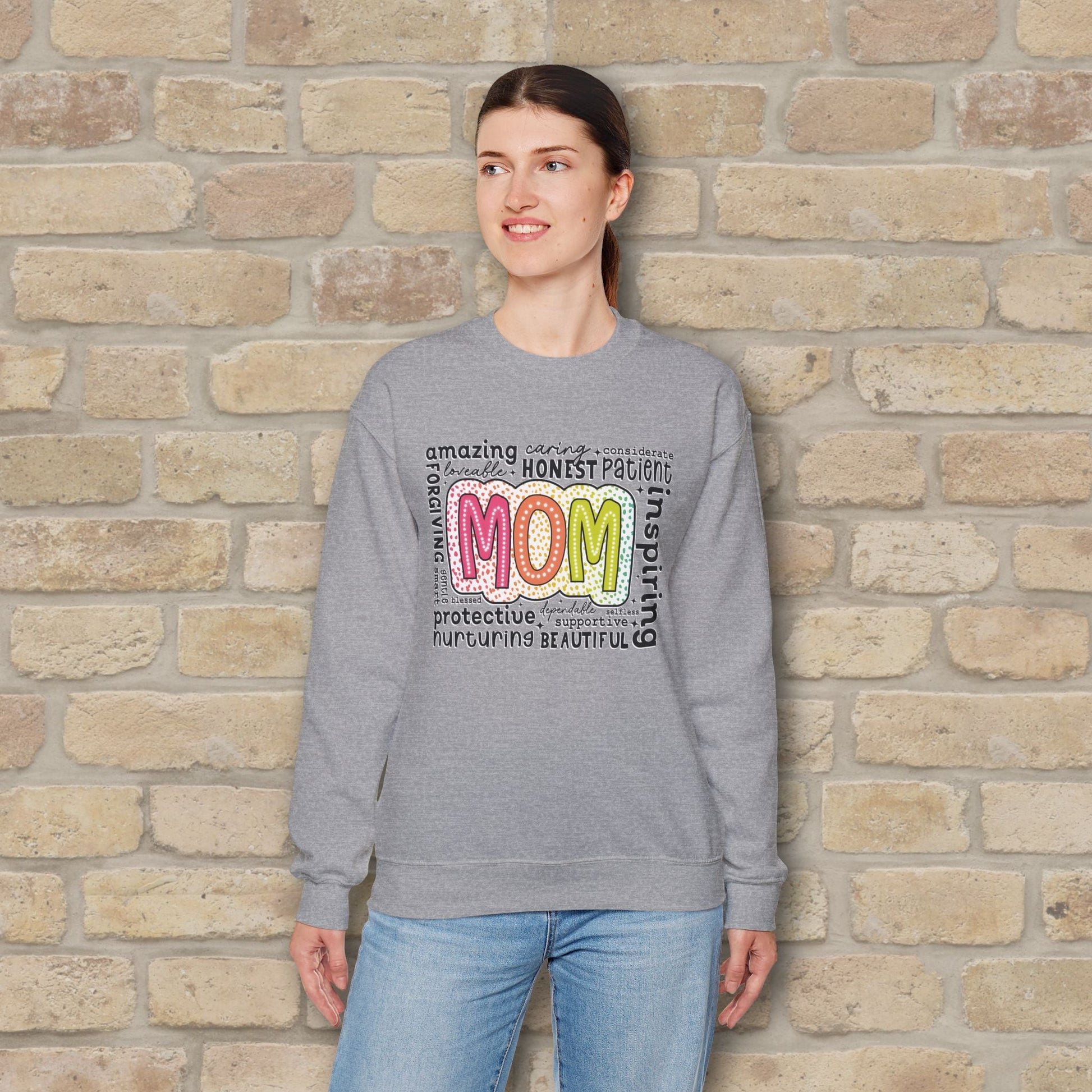 Mostly Text Mom Attributes Sweatshirt - Vibrant Styles