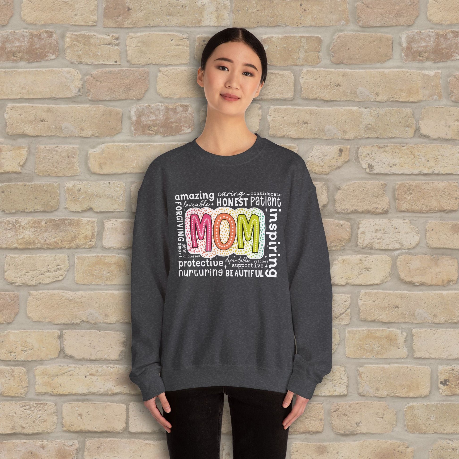 Mostly Text Mom Attributes Sweatshirt - Vibrant Styles