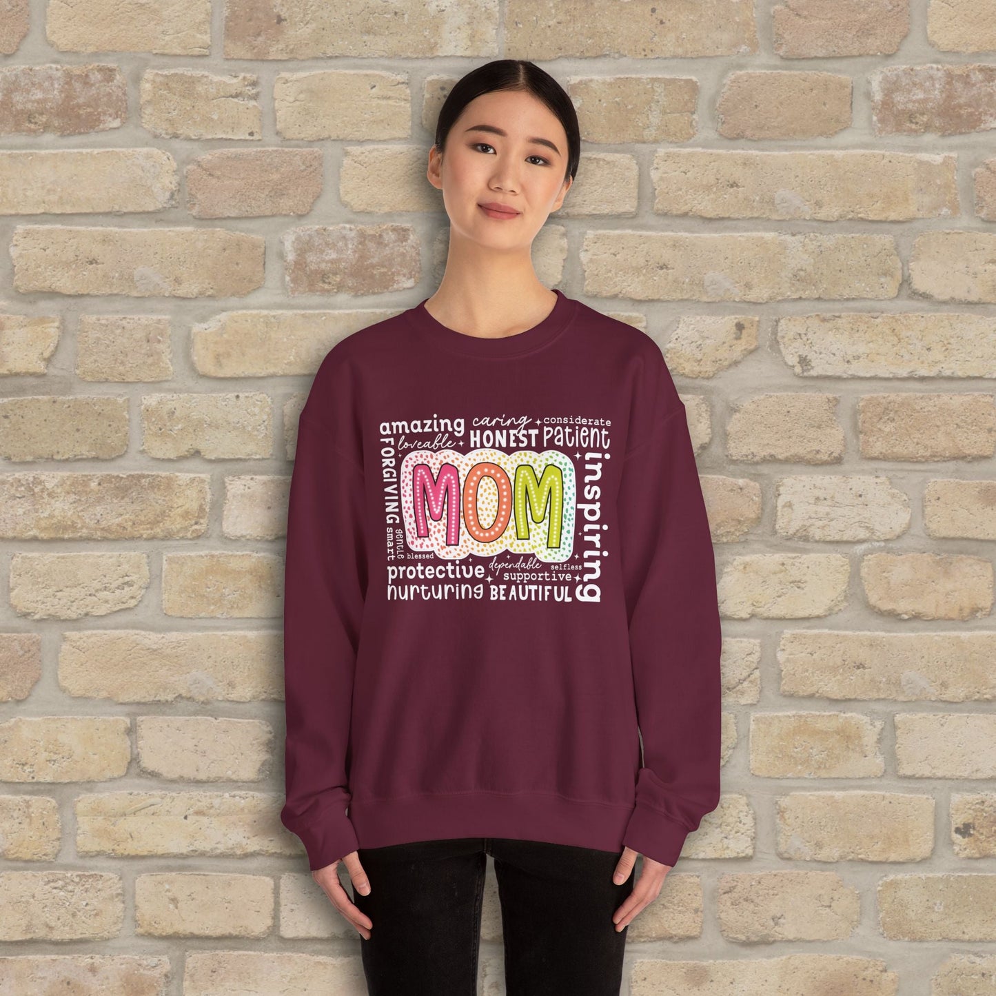 Mostly Text Mom Attributes Sweatshirt - Vibrant Styles