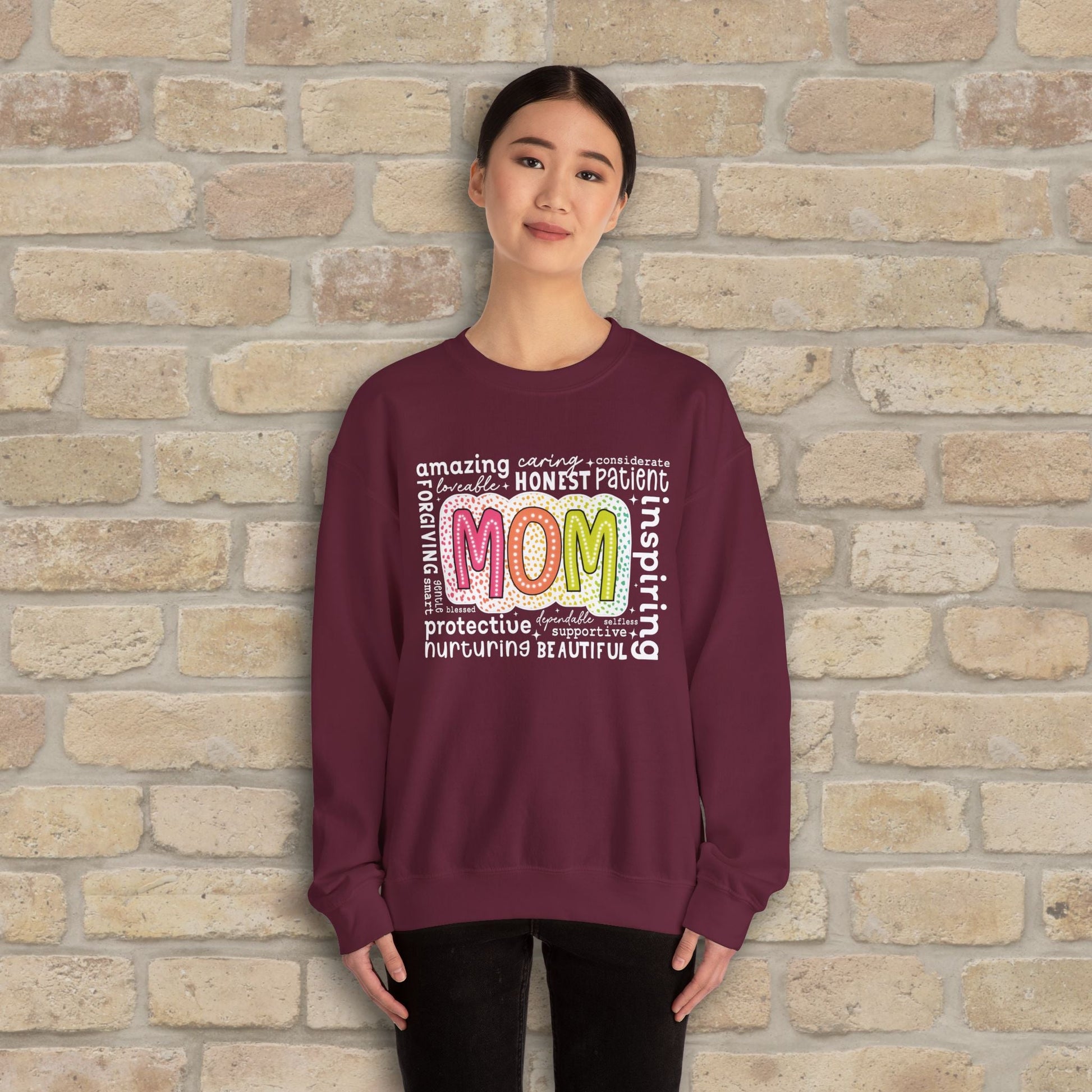 Mostly Text Mom Attributes Sweatshirt - Vibrant Styles