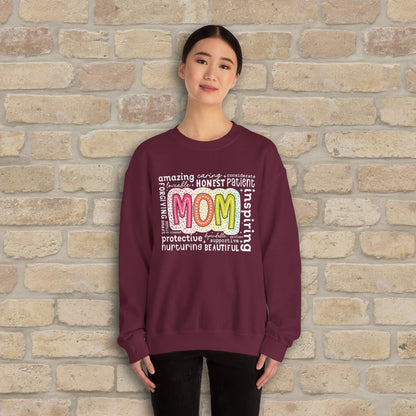 Mostly Text Mom Attributes Sweatshirt - Vibrant Styles