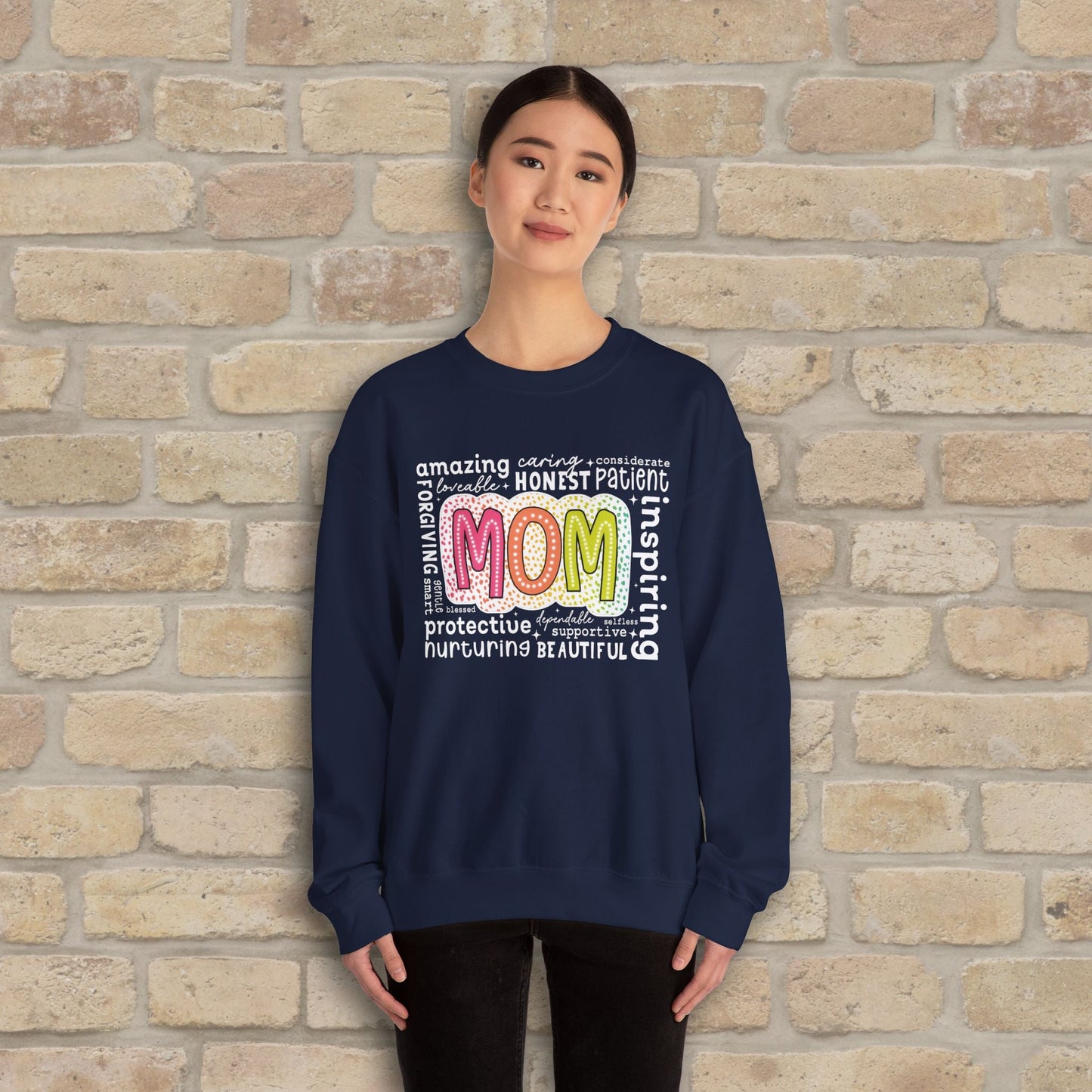 Mostly Text Mom Attributes Sweatshirt - Vibrant Styles
