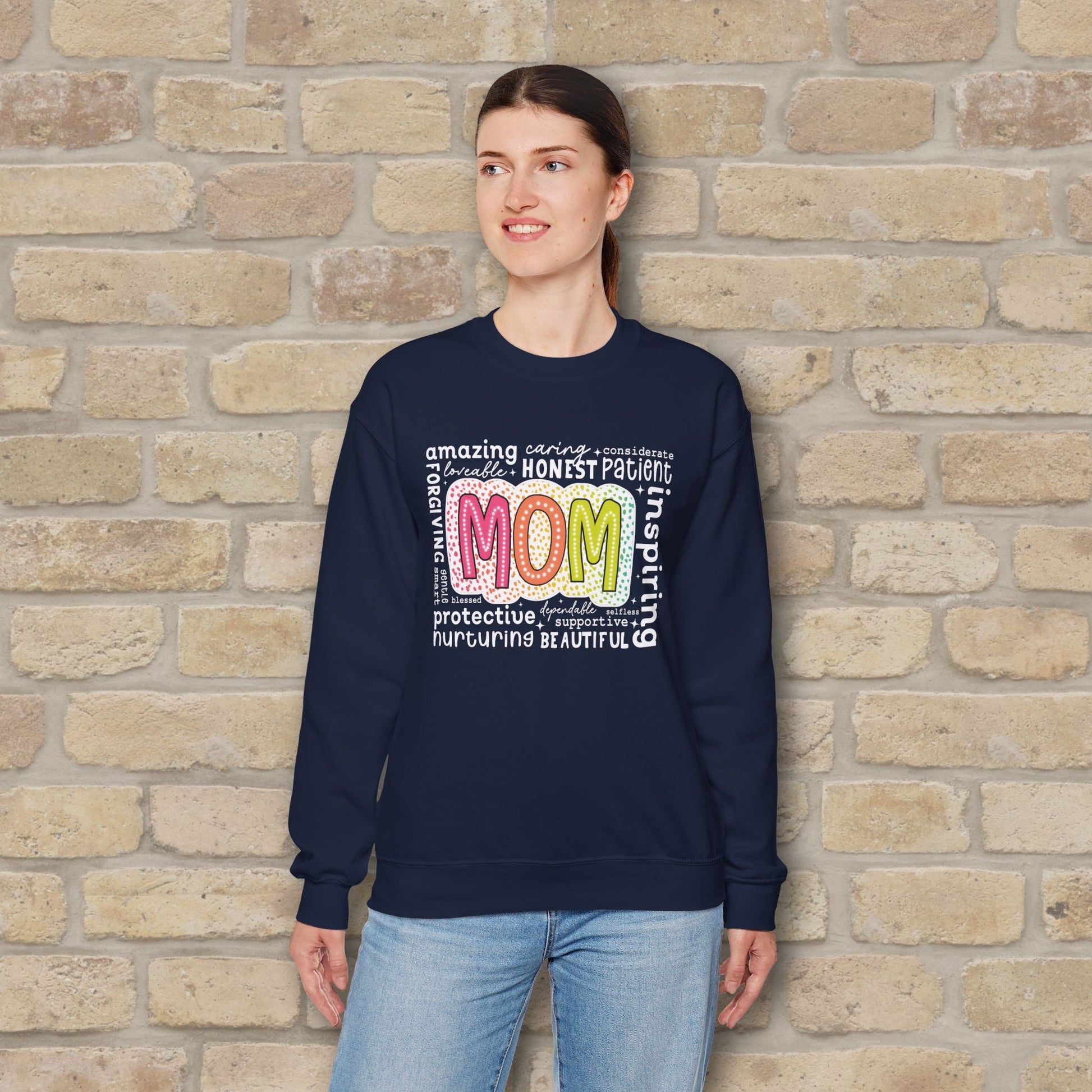 Mostly Text Mom Attributes Sweatshirt - Vibrant Styles