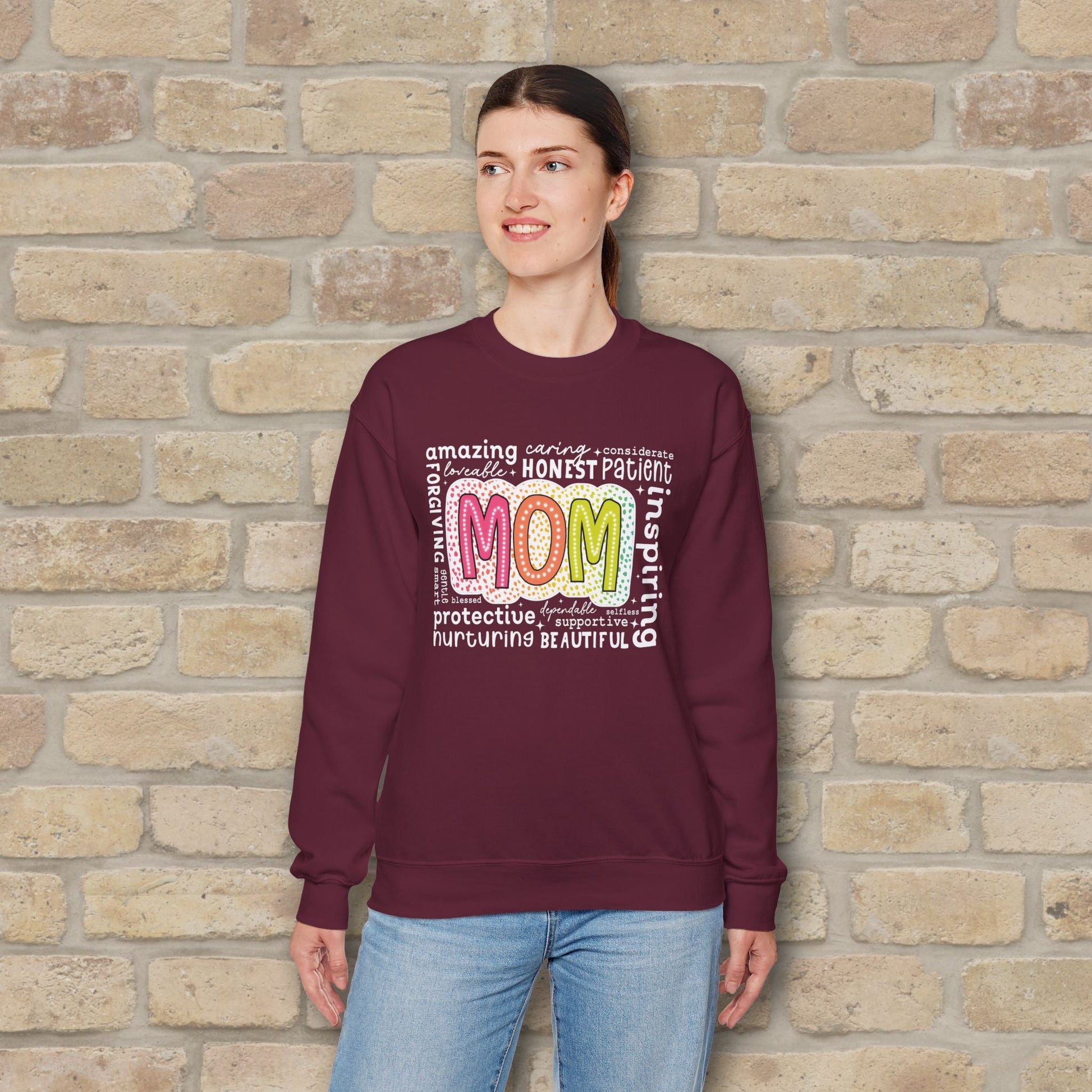 Mostly Text Mom Attributes Sweatshirt - Vibrant Styles