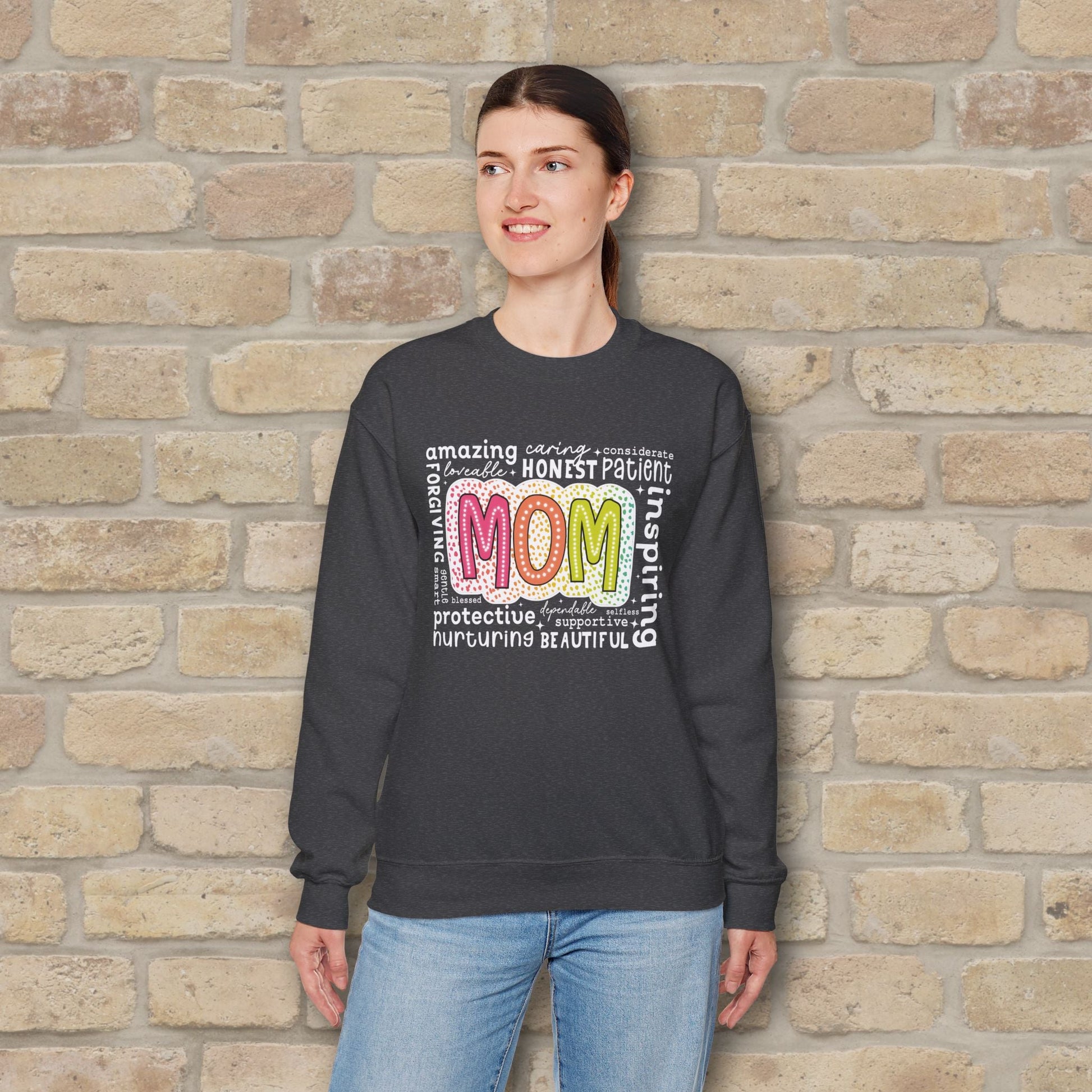Mostly Text Mom Attributes Sweatshirt - Vibrant Styles