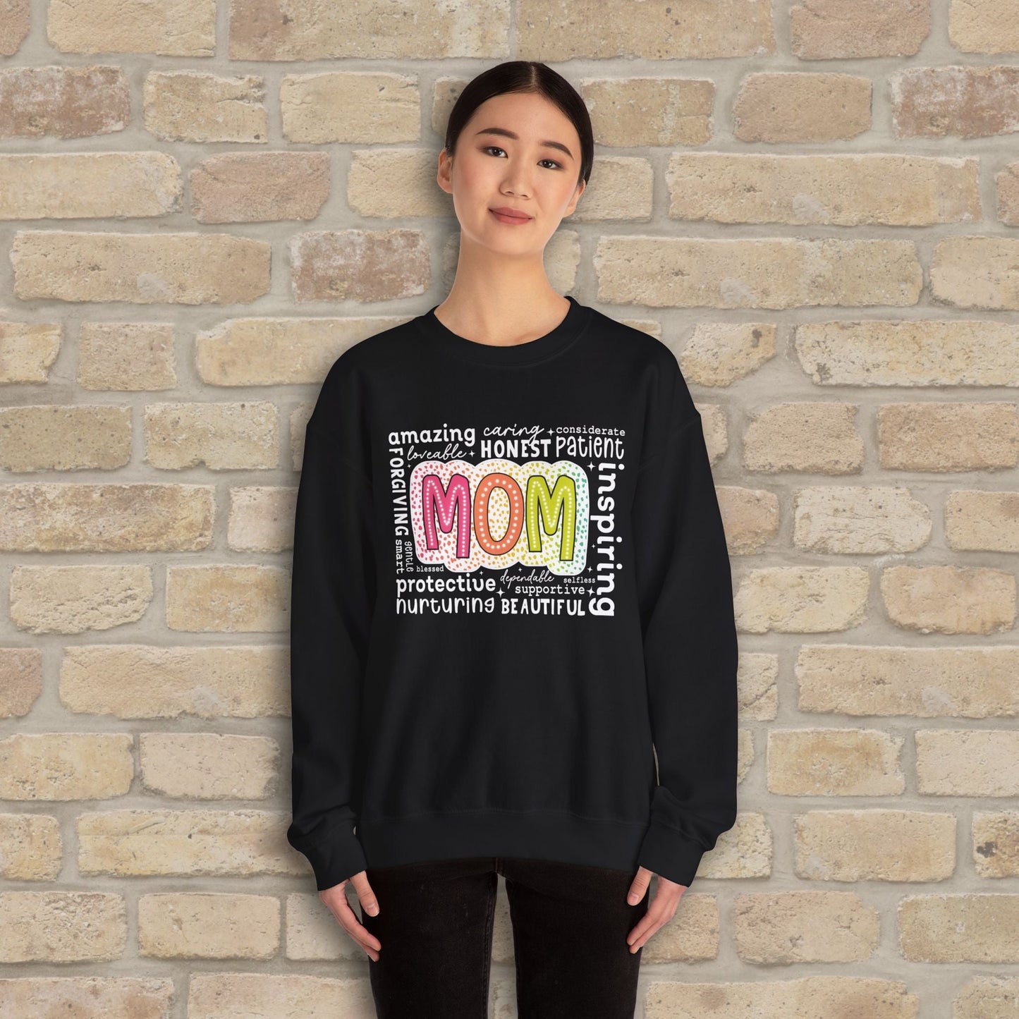 Mostly Text Mom Attributes Sweatshirt - Vibrant Styles
