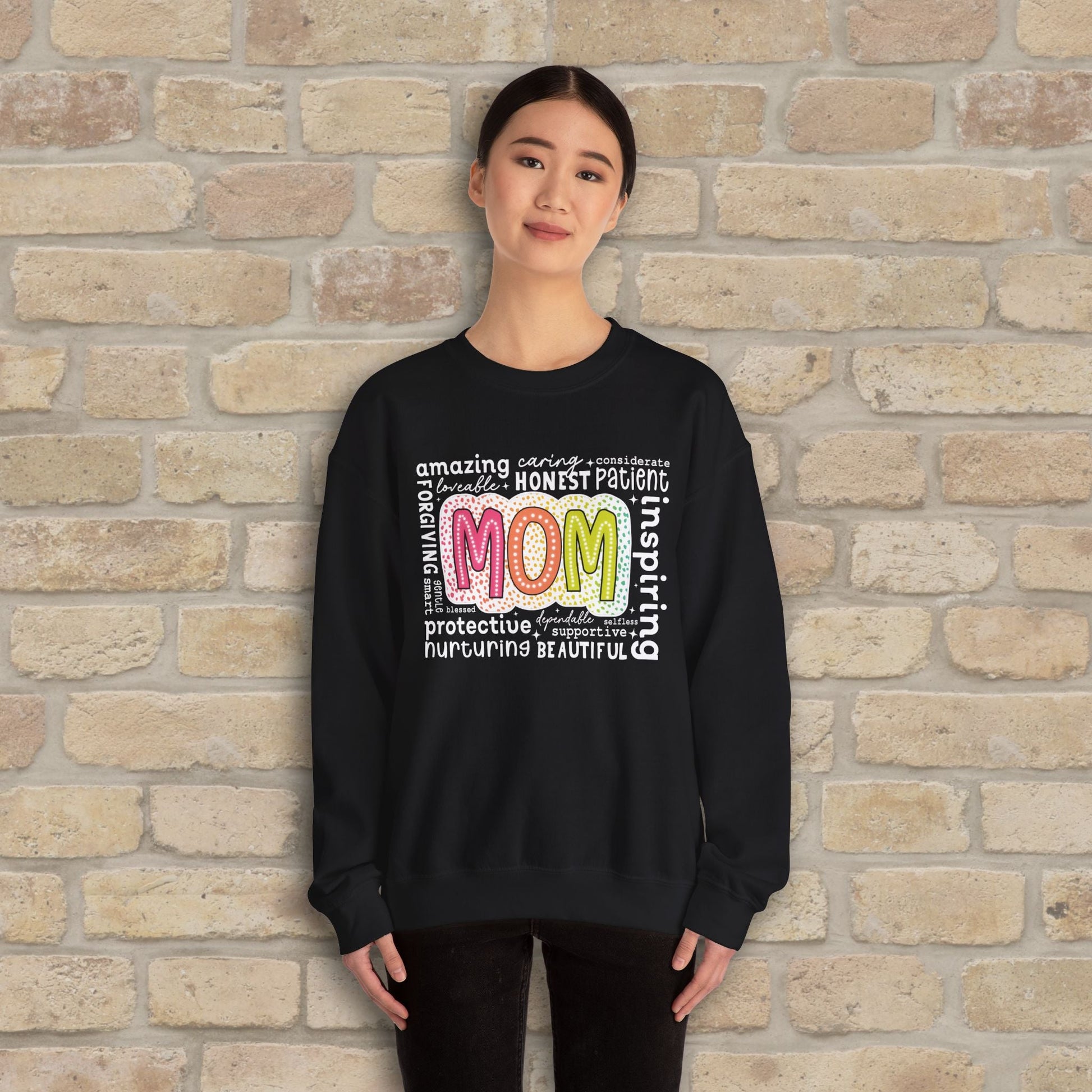 Mostly Text Mom Attributes Sweatshirt - Vibrant Styles