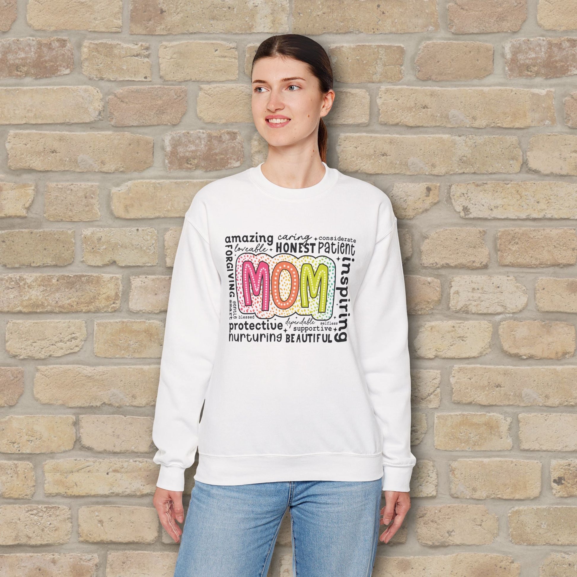 Mostly Text Mom Attributes Sweatshirt - Vibrant Styles
