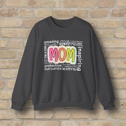 Mostly Text Mom Attributes Sweatshirt - Vibrant Styles