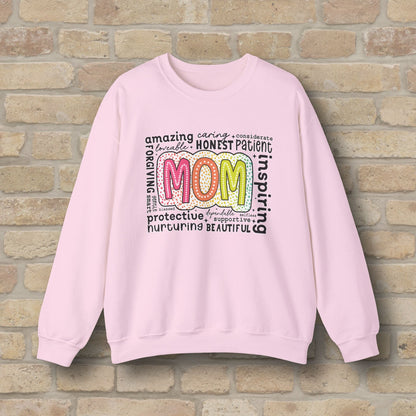 Mostly Text Mom Attributes Sweatshirt - Vibrant Styles
