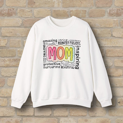 Mostly Text Mom Attributes Sweatshirt - Vibrant Styles