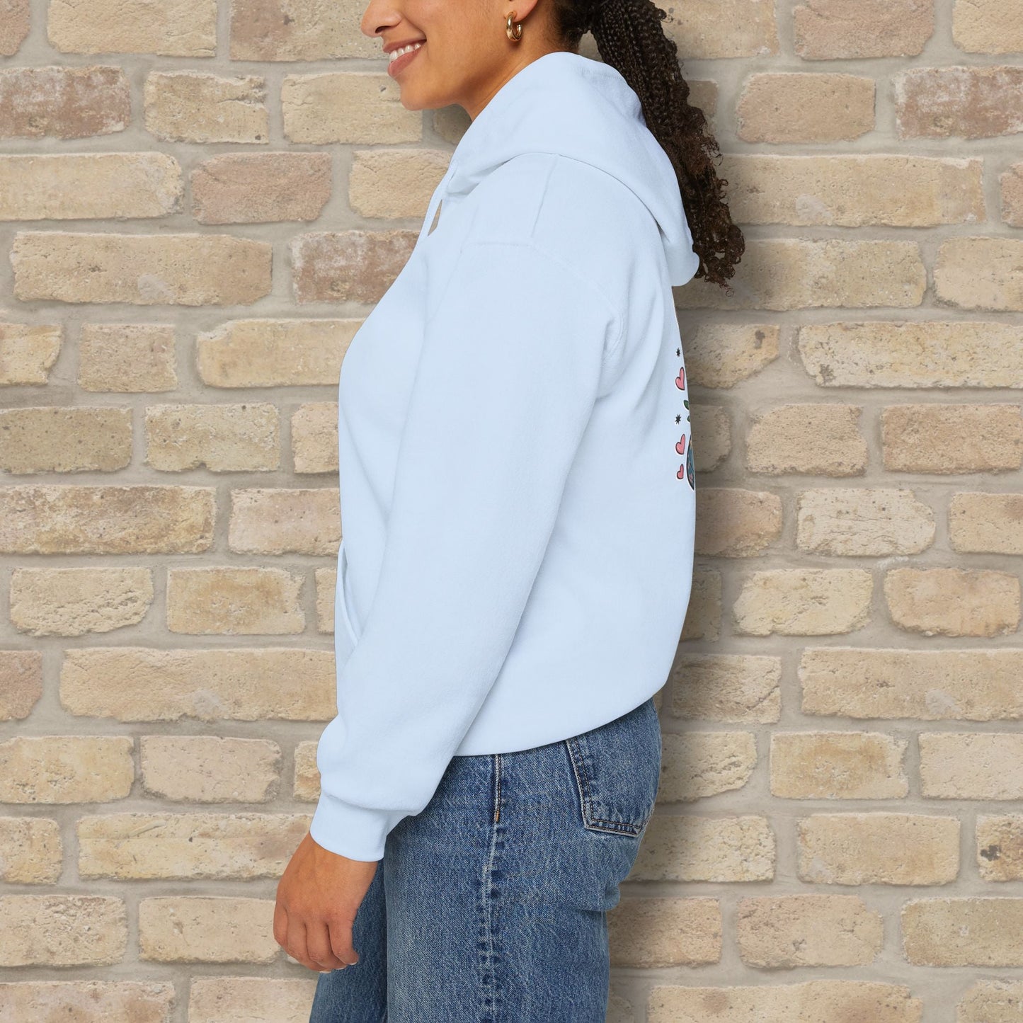Graphic & Text Mom Bear Life Vibes Pullover Hoodie - Vibrant Styles