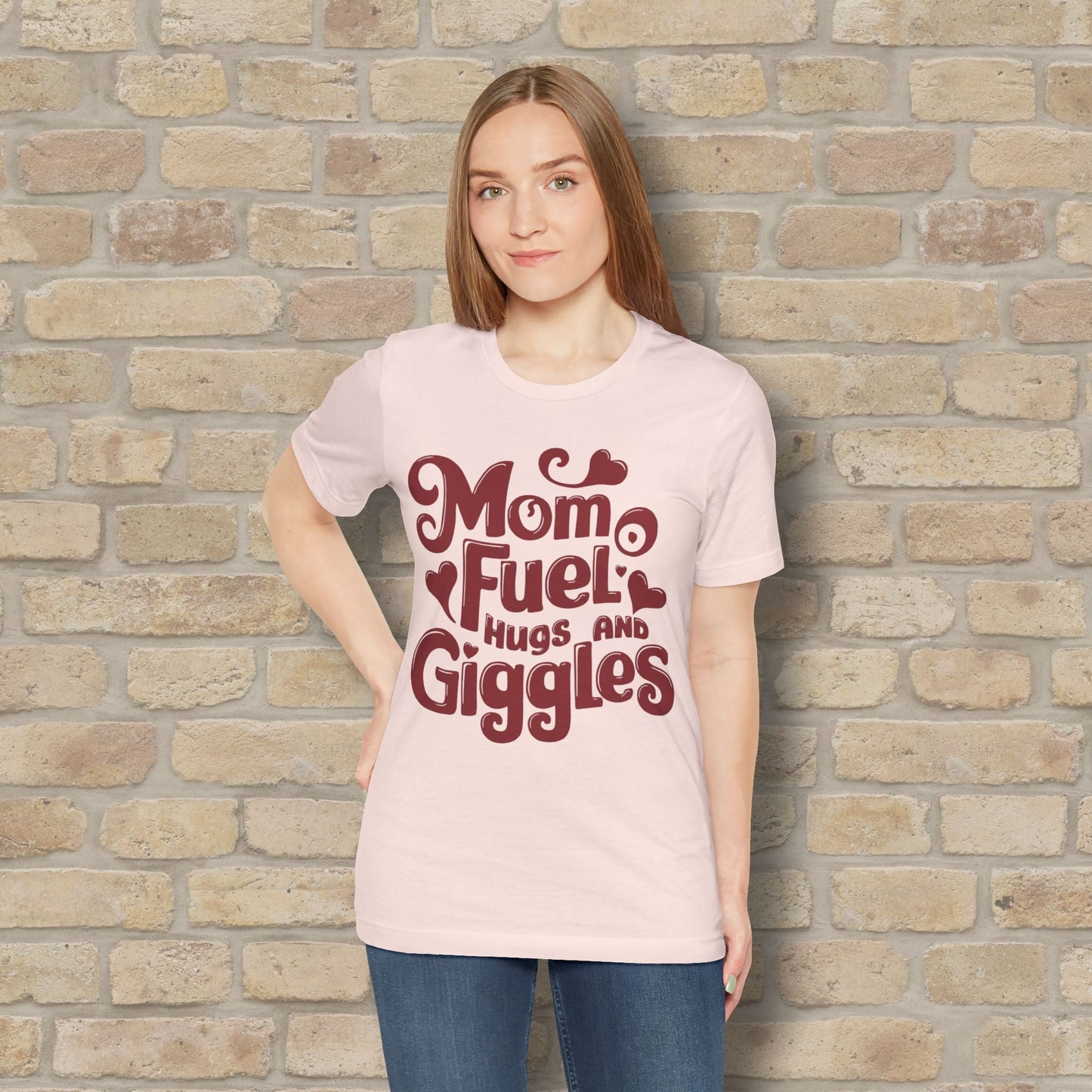 T-Shirt Mom Fuel Tee – Hugs and Giggles Edition - Vibrant Styles