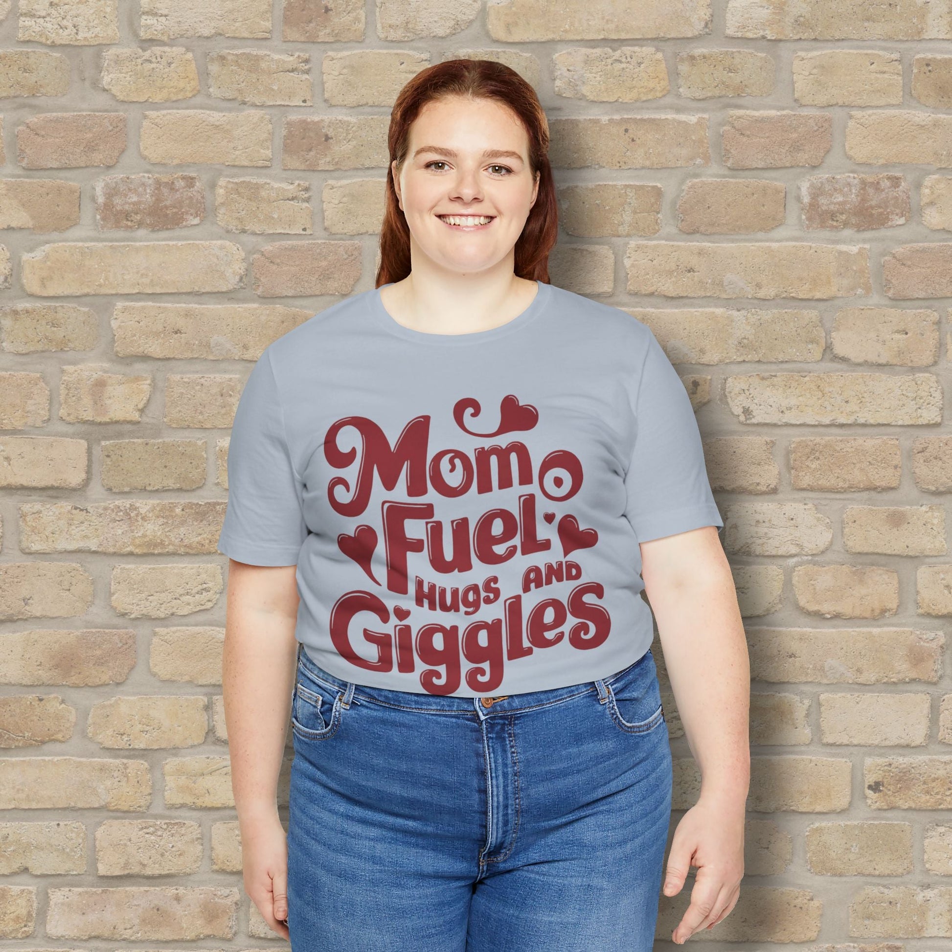 T-Shirt Mom Fuel Tee – Hugs and Giggles Edition - Vibrant Styles