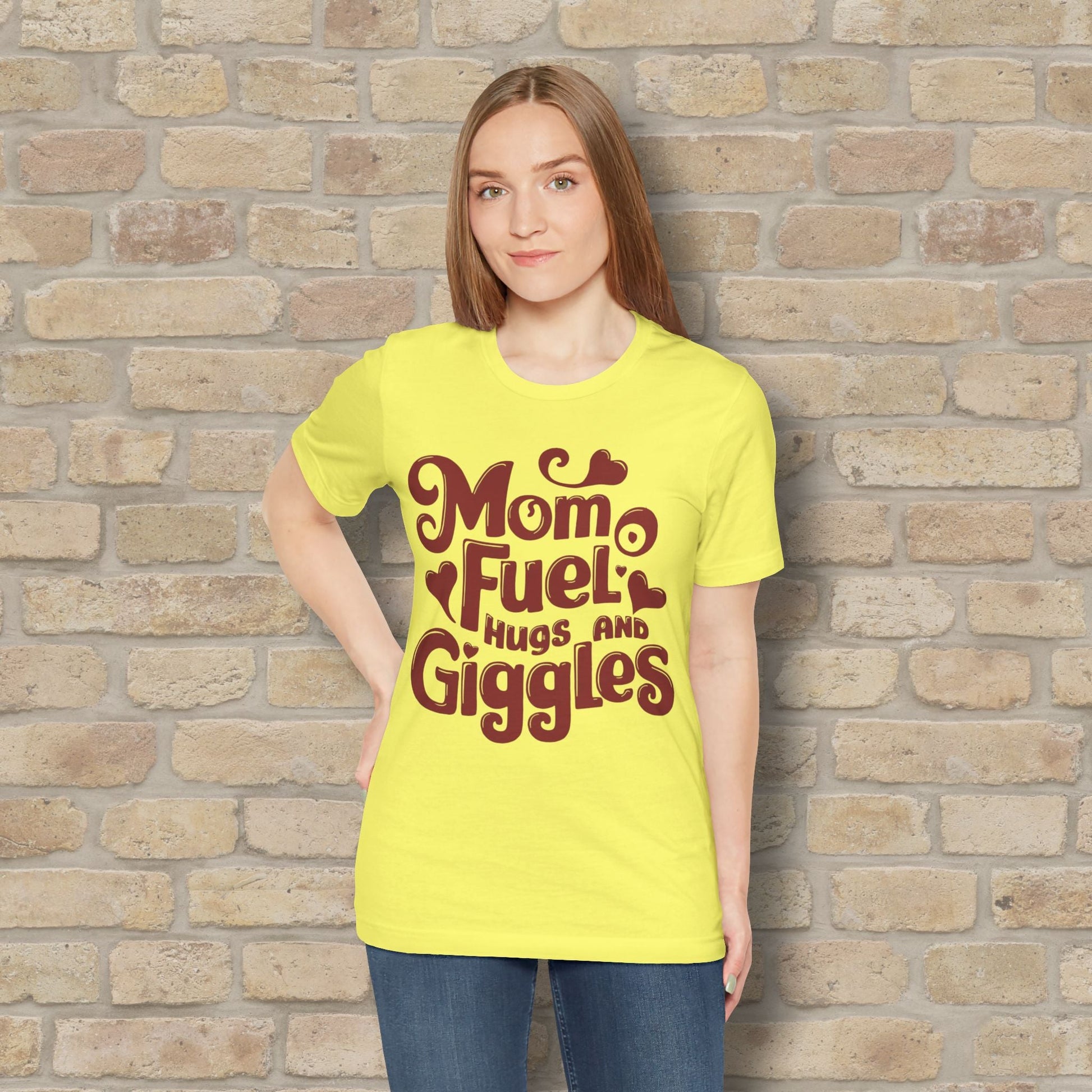 T-Shirt Mom Fuel Tee – Hugs and Giggles Edition - Vibrant Styles