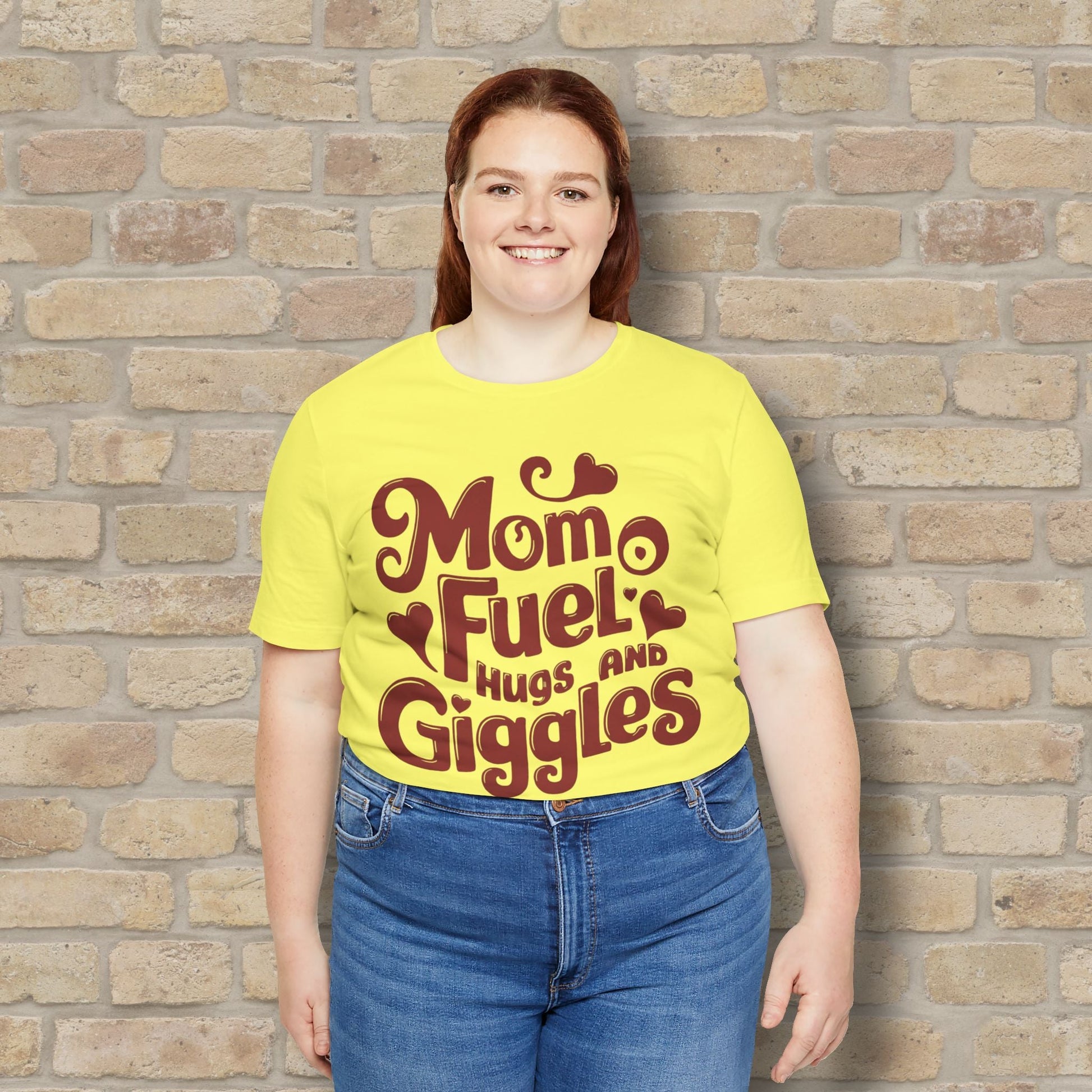 T-Shirt Mom Fuel Tee – Hugs and Giggles Edition - Vibrant Styles