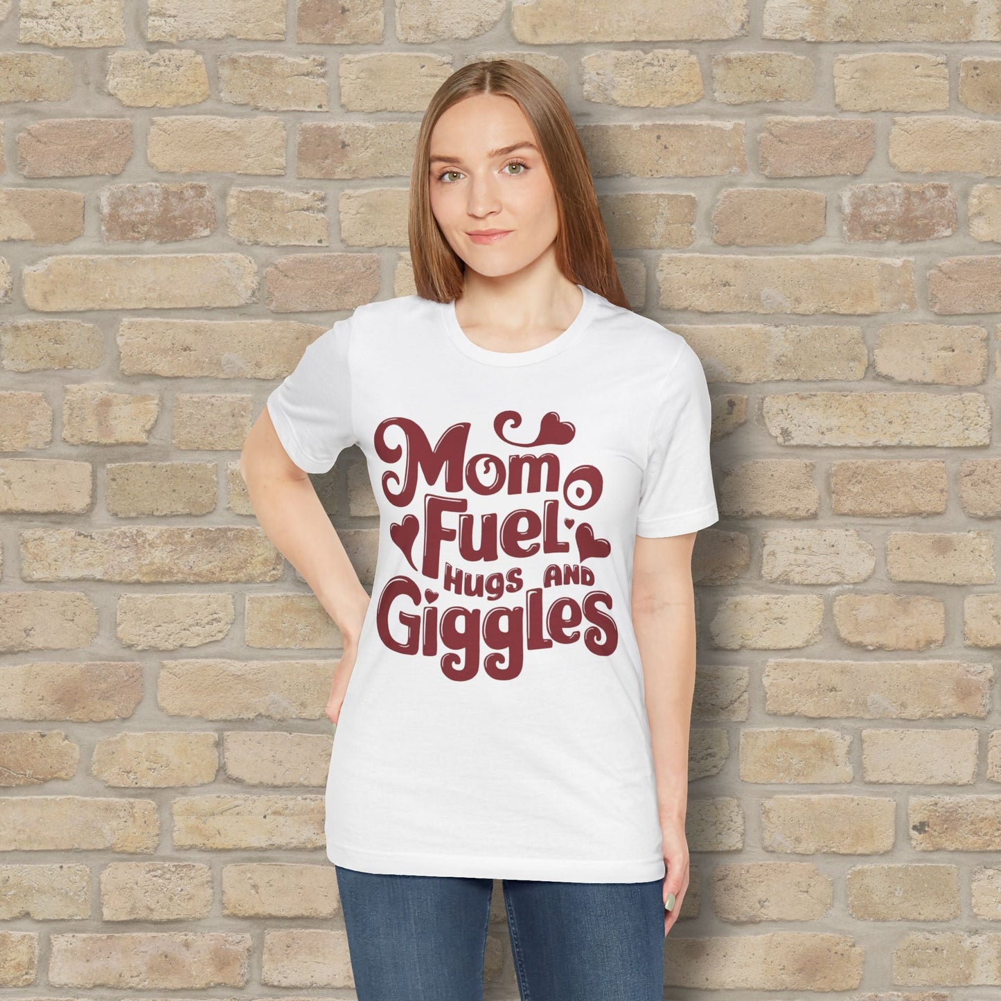 T-Shirt Mom Fuel Tee – Hugs and Giggles Edition - Vibrant Styles